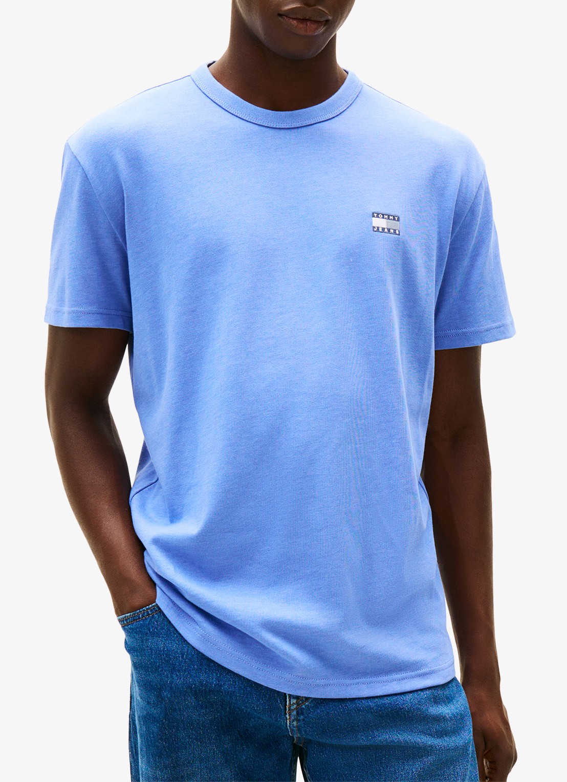 Tommy Hilfiger T-shirt met logo - voorkant 2 lichtblauw