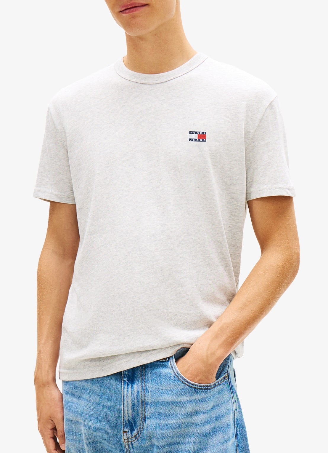 Tommy Hilfiger T-shirt met logo - detail 3 grijs