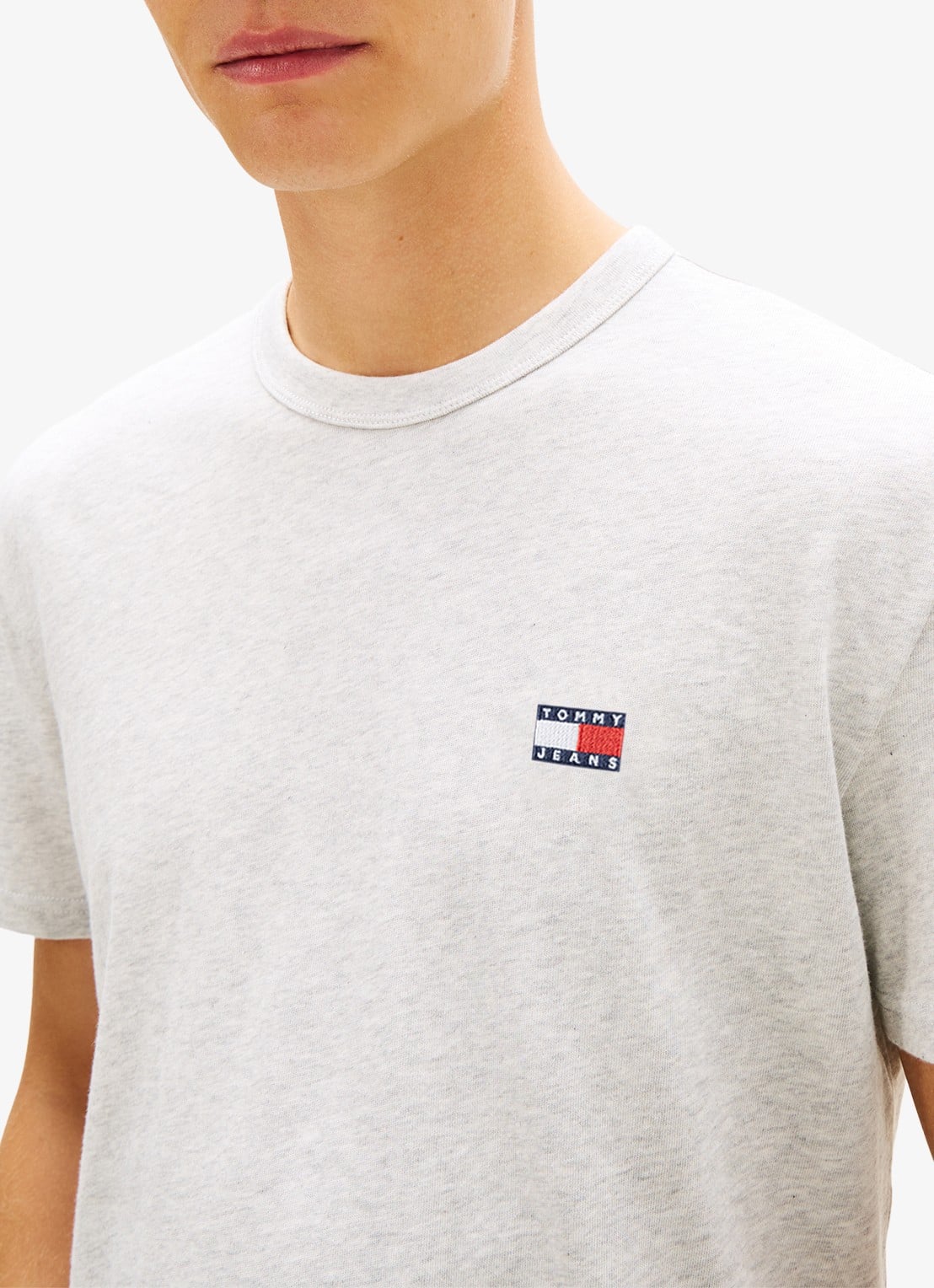 Tommy Hilfiger T-shirt met logo - detail 4 grijs