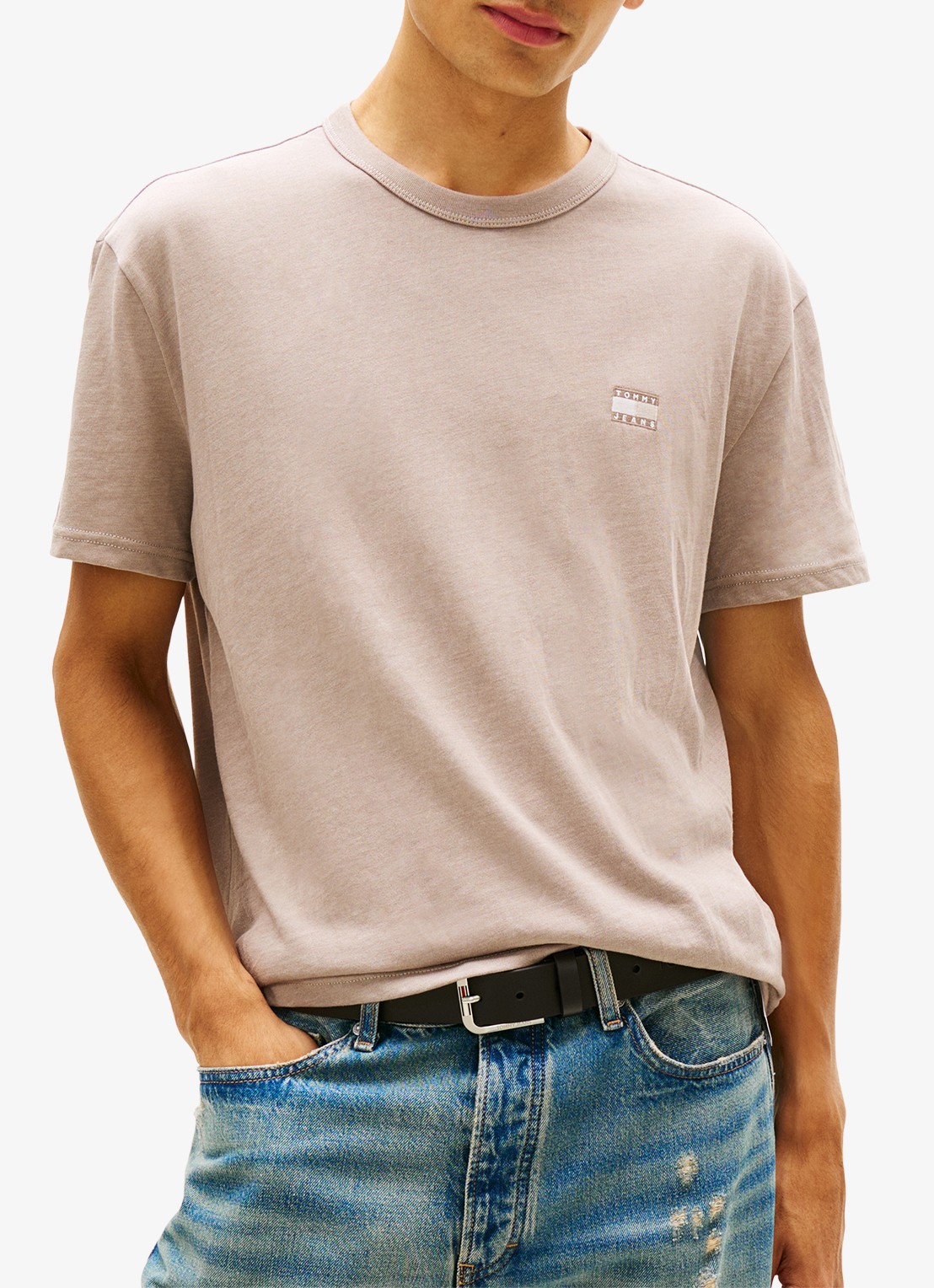Tommy Hilfiger T-shirt met logo - detail 2 beige
