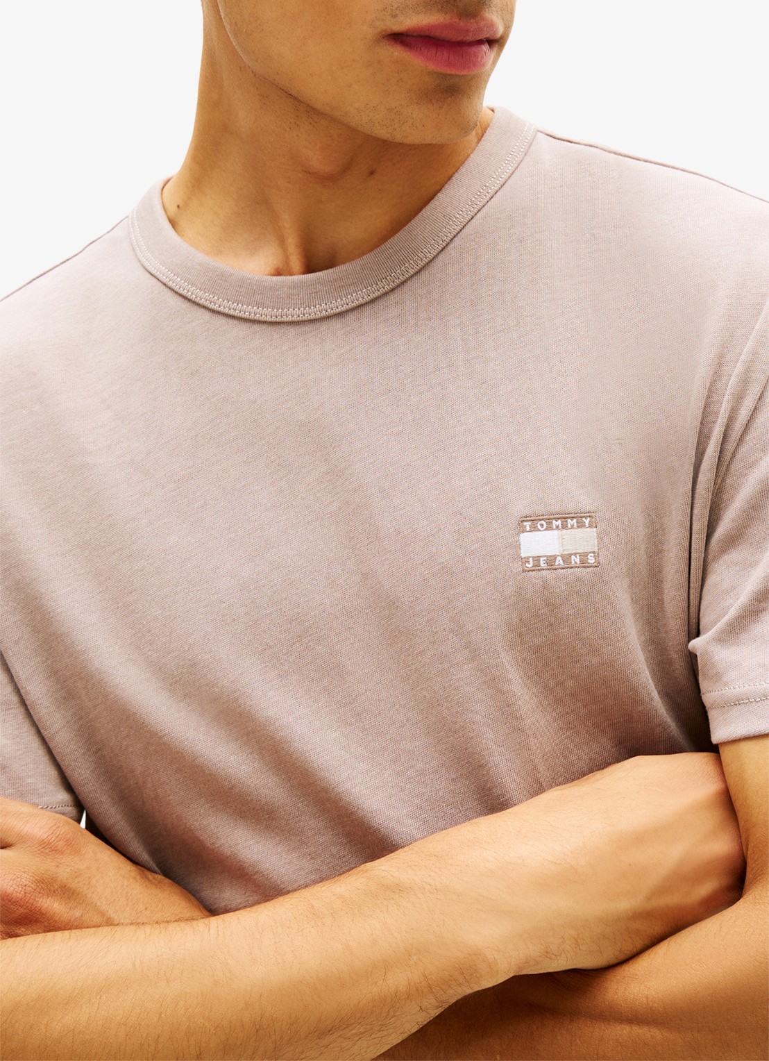 Tommy Hilfiger T-shirt met logo - detail 3 beige