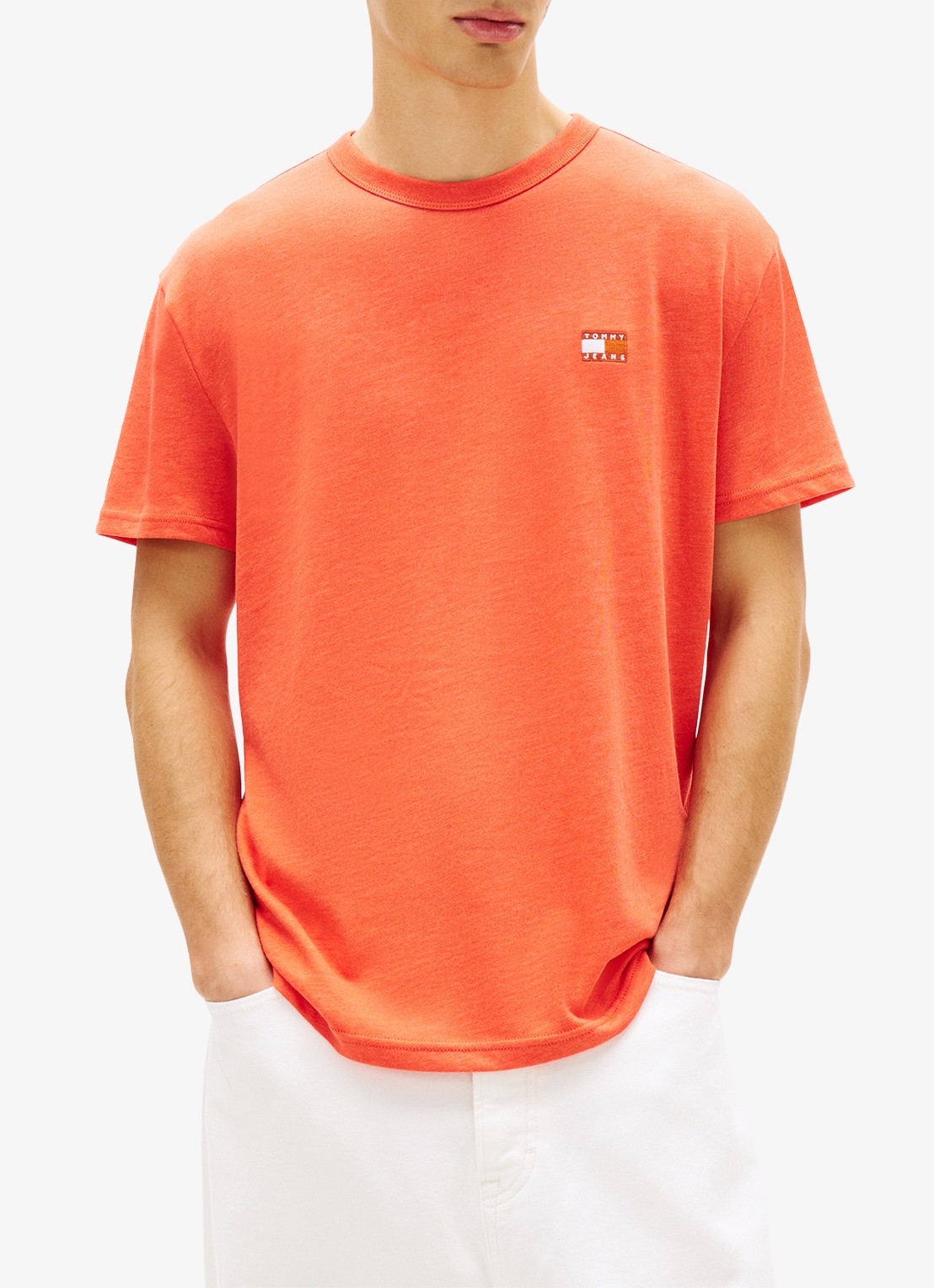 Tommy Hilfiger T-shirt met logo - detail 2 oranje