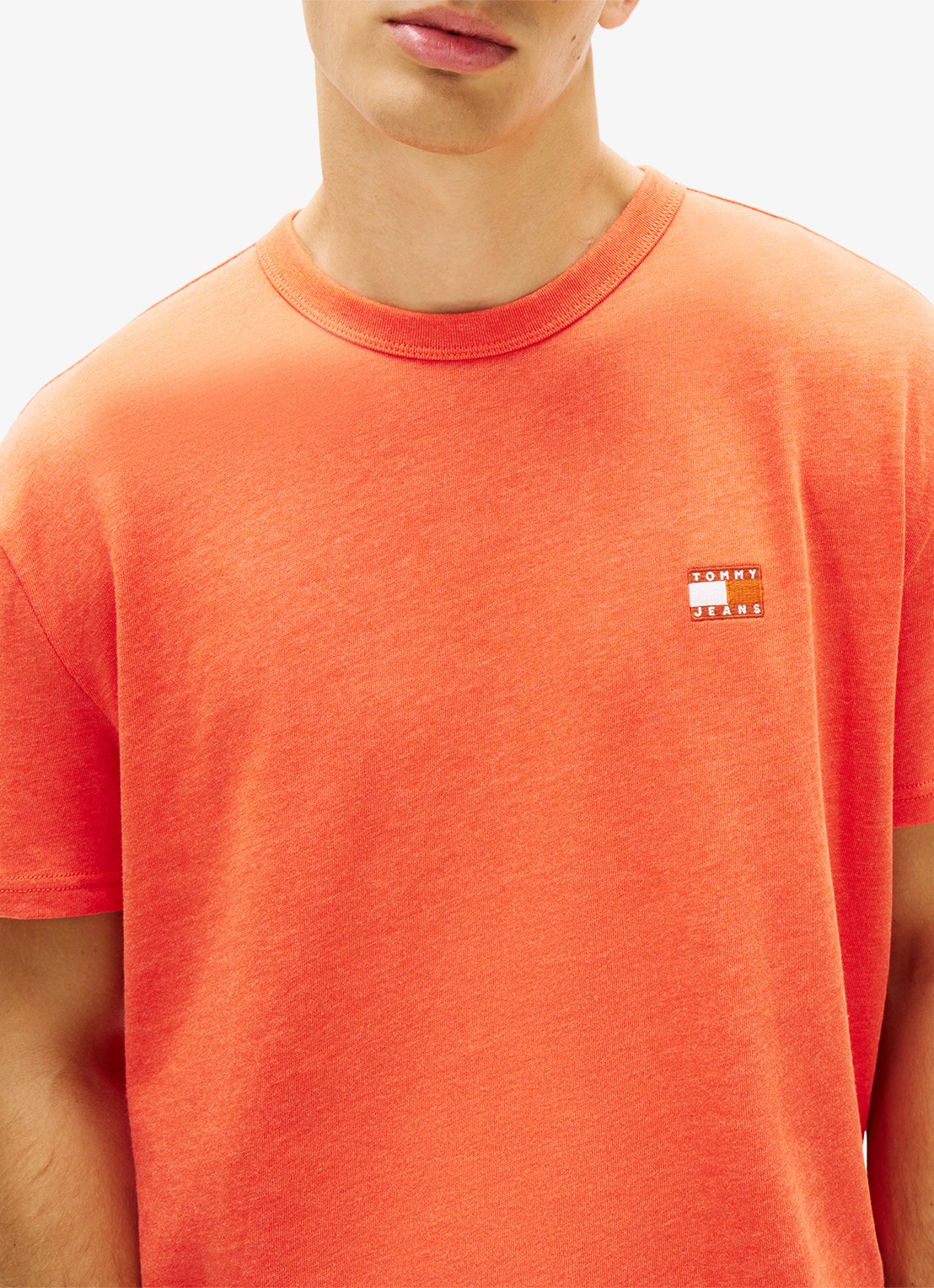 Tommy Hilfiger T-shirt met logo - detail 3 oranje