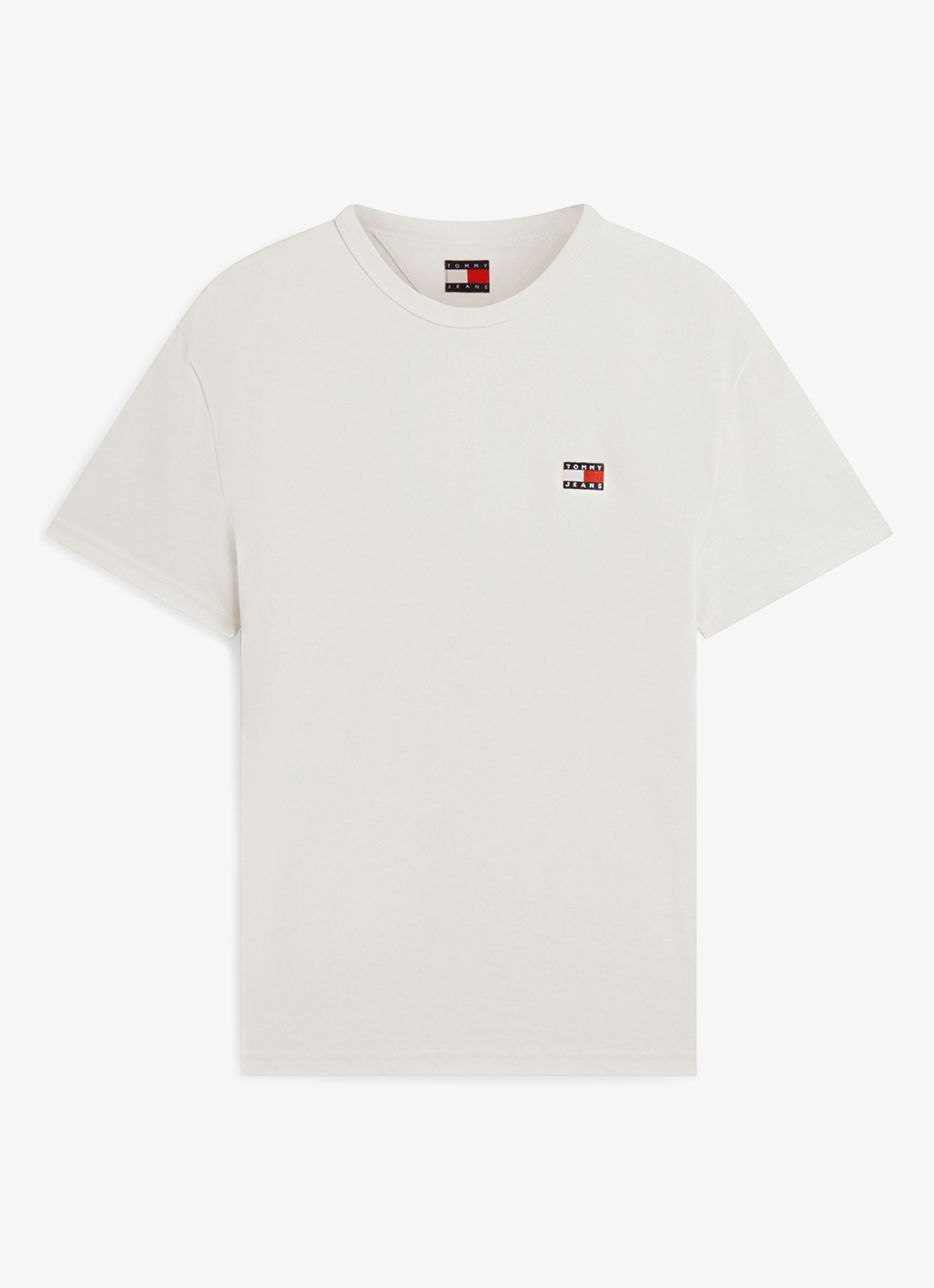 Tommy Hilfiger T-shirt met logo - voorkant 2 calico-aef / beige