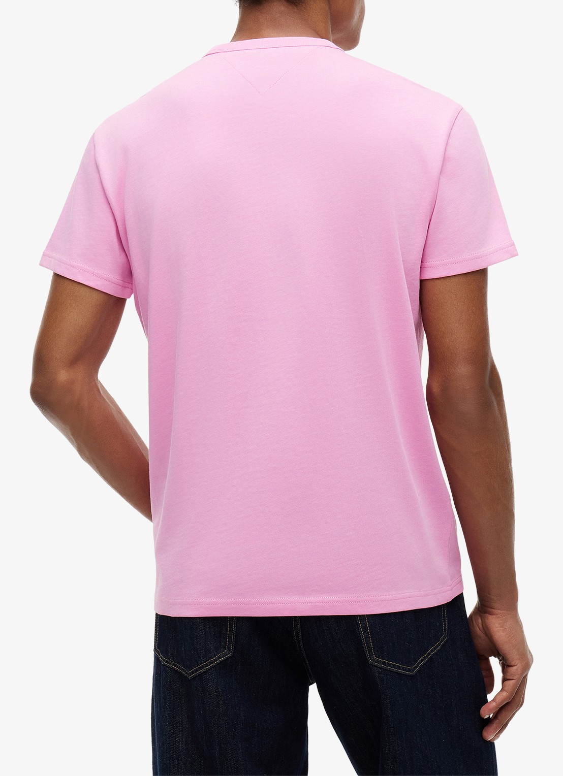 Tommy Hilfiger T-shirt met logo - achterkant 5 citronella-zf0 / geel