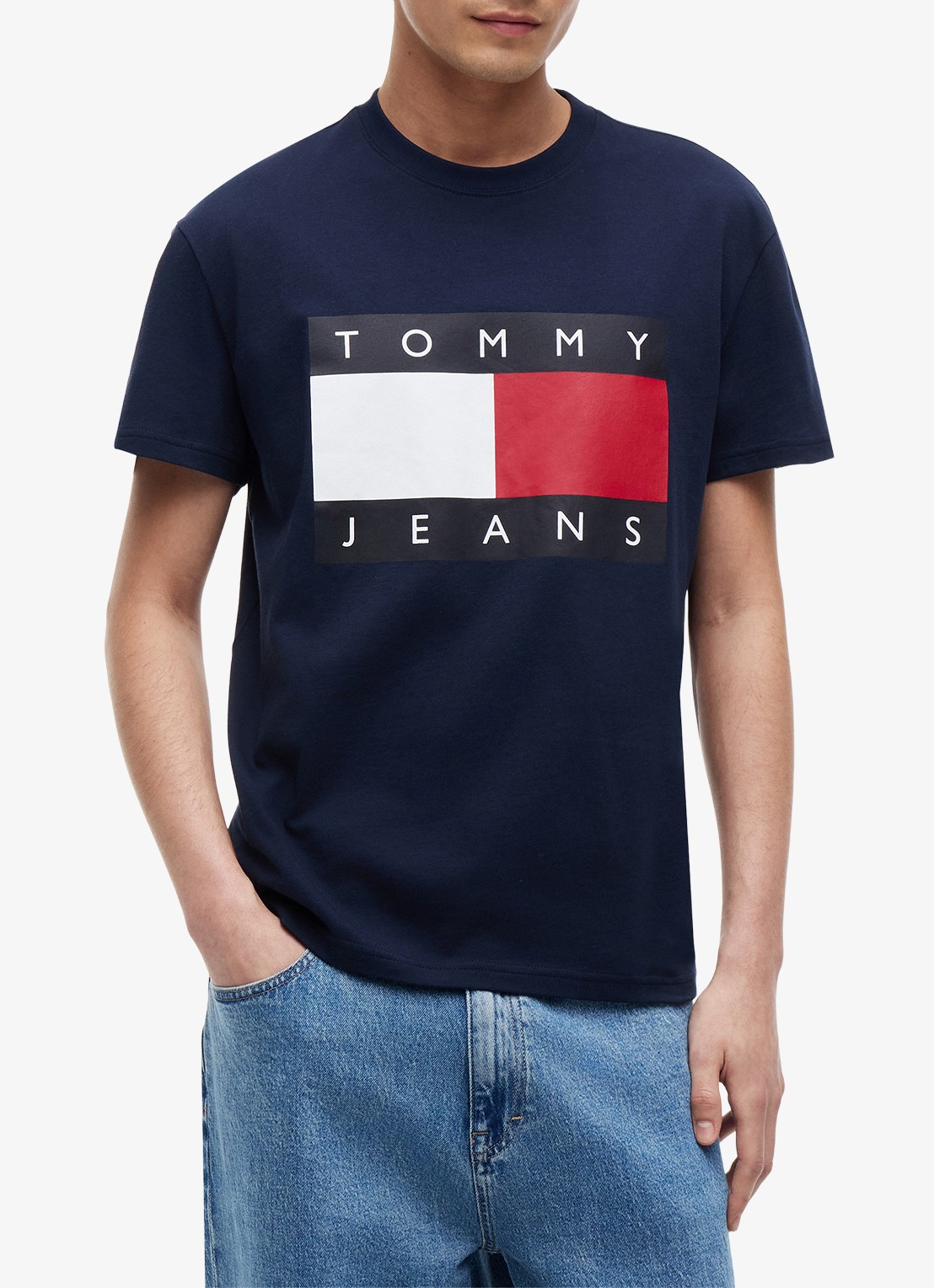 Tommy Hilfiger T-shirt met logo - detail 4 dark night navy-c1g