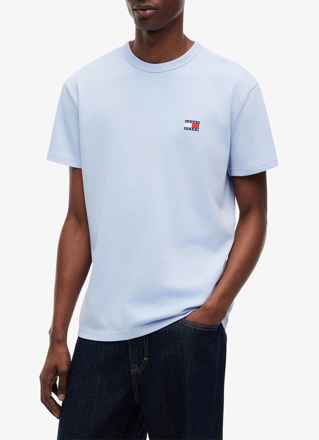 Tommy Hilfiger T-shirt met logo - detail blue storm-c6q / blauw
