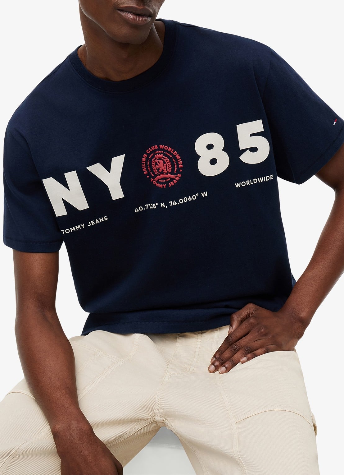Tommy Hilfiger T-shirt met logo - detail 2 dark night navy-c1g