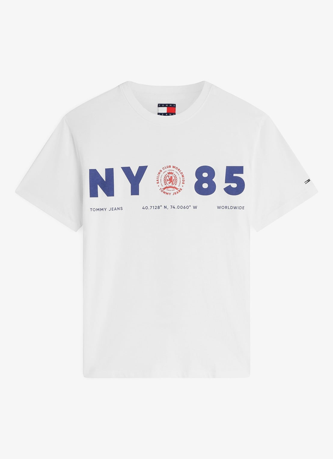 Tommy Hilfiger T-shirt met logo - voorkant 2 ecru-ybl