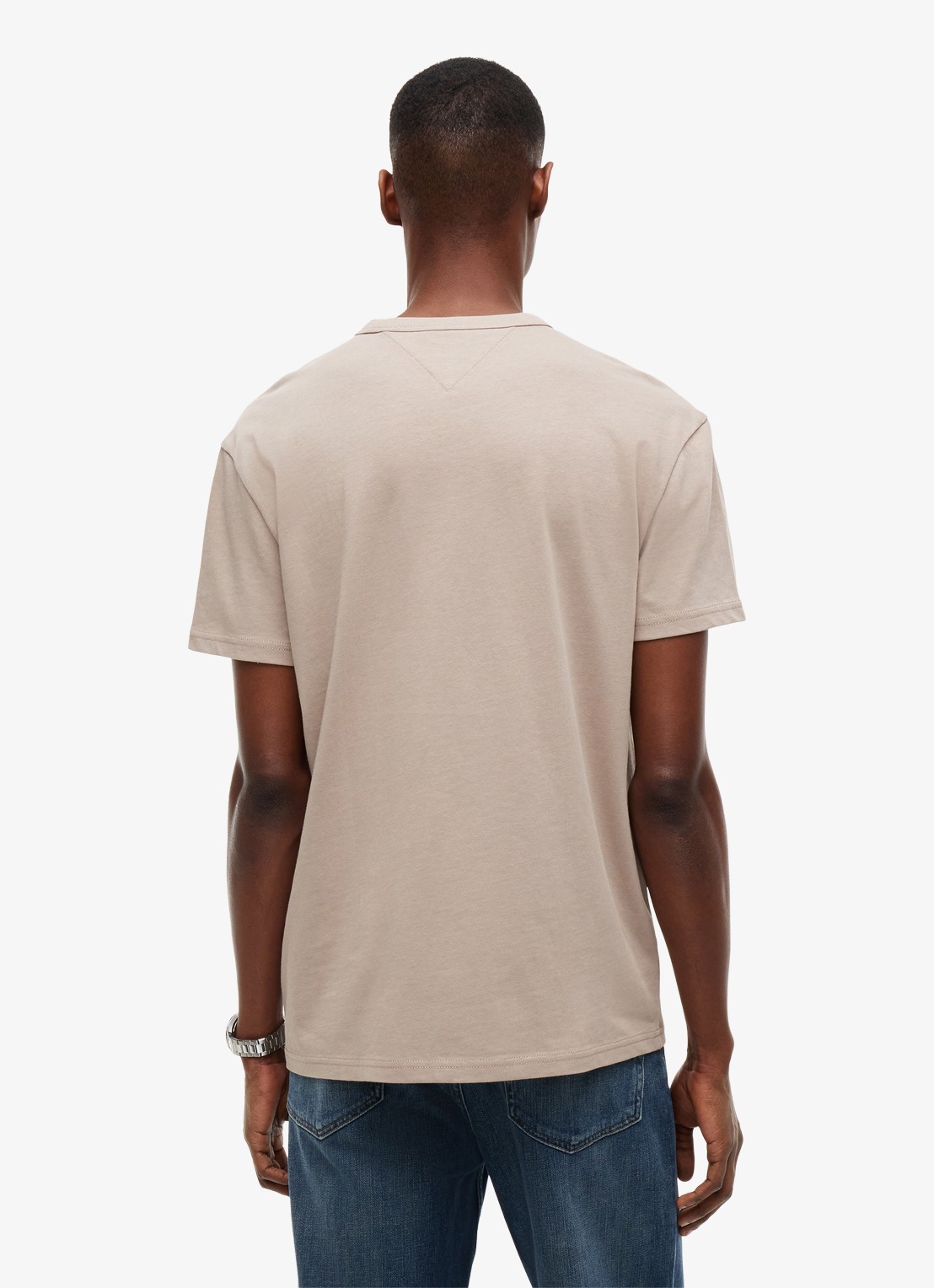 Tommy Hilfiger T-shirt met logo - achterkant 5 limestone dust-pke / beige