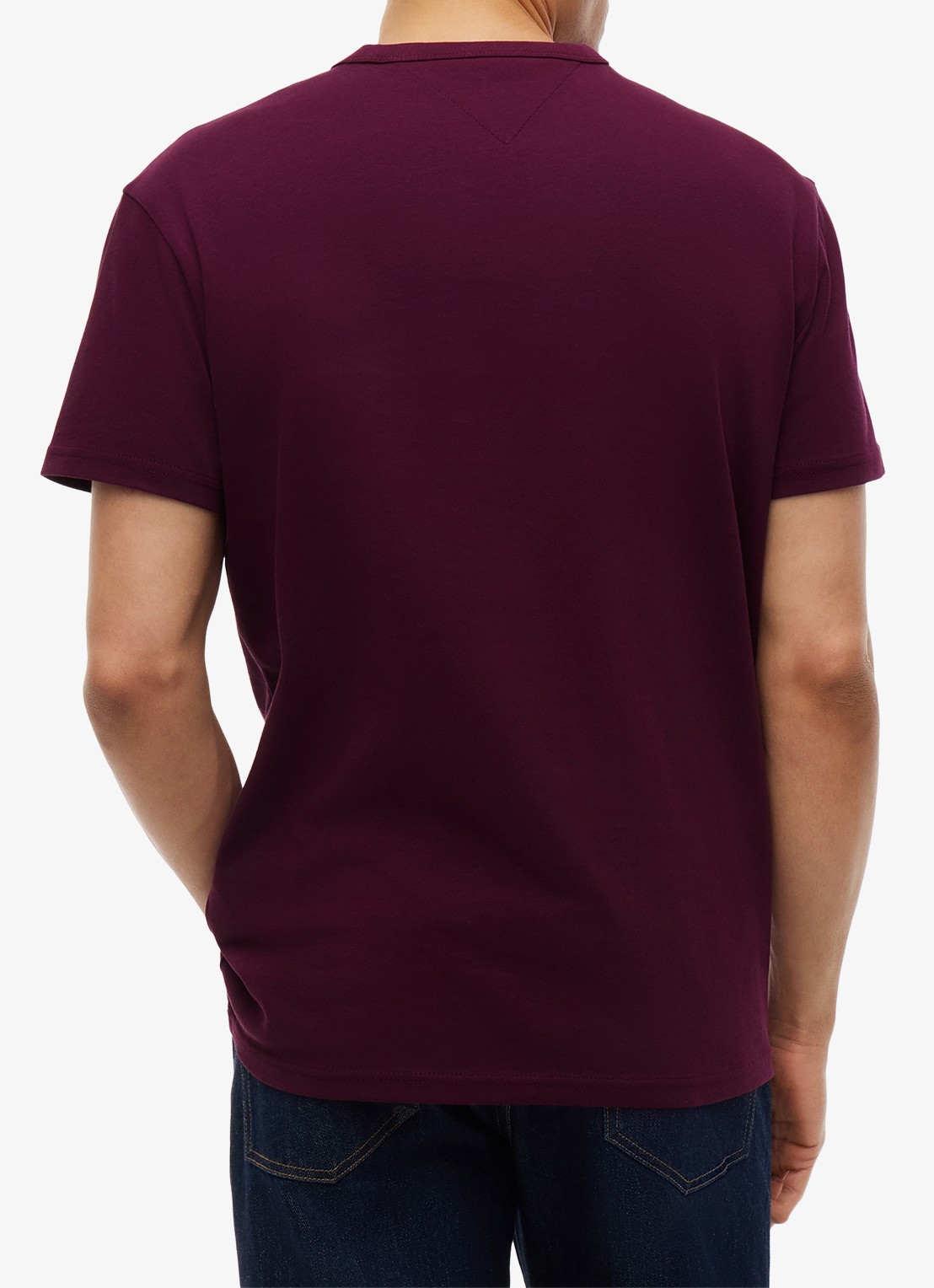 Tommy Hilfiger T-shirt met logo - achterkant calypso berry-v11 / rood