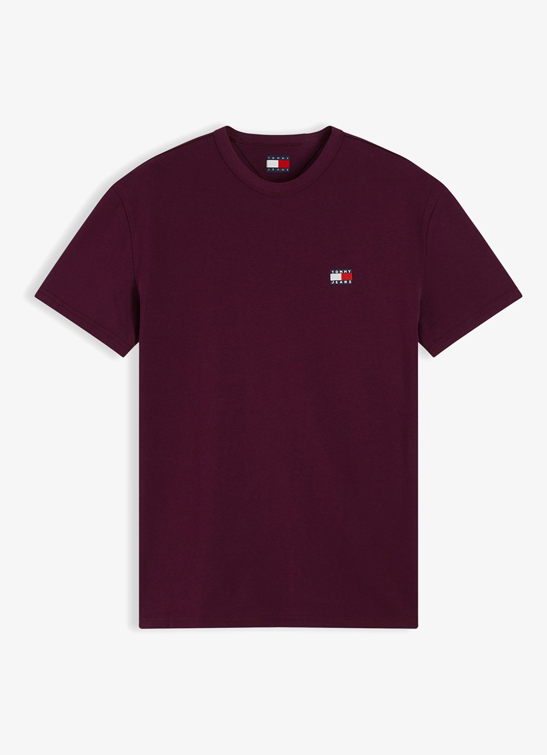 Tommy Hilfiger T-shirt met logo - voorkant 4 calypso berry-v11 / rood