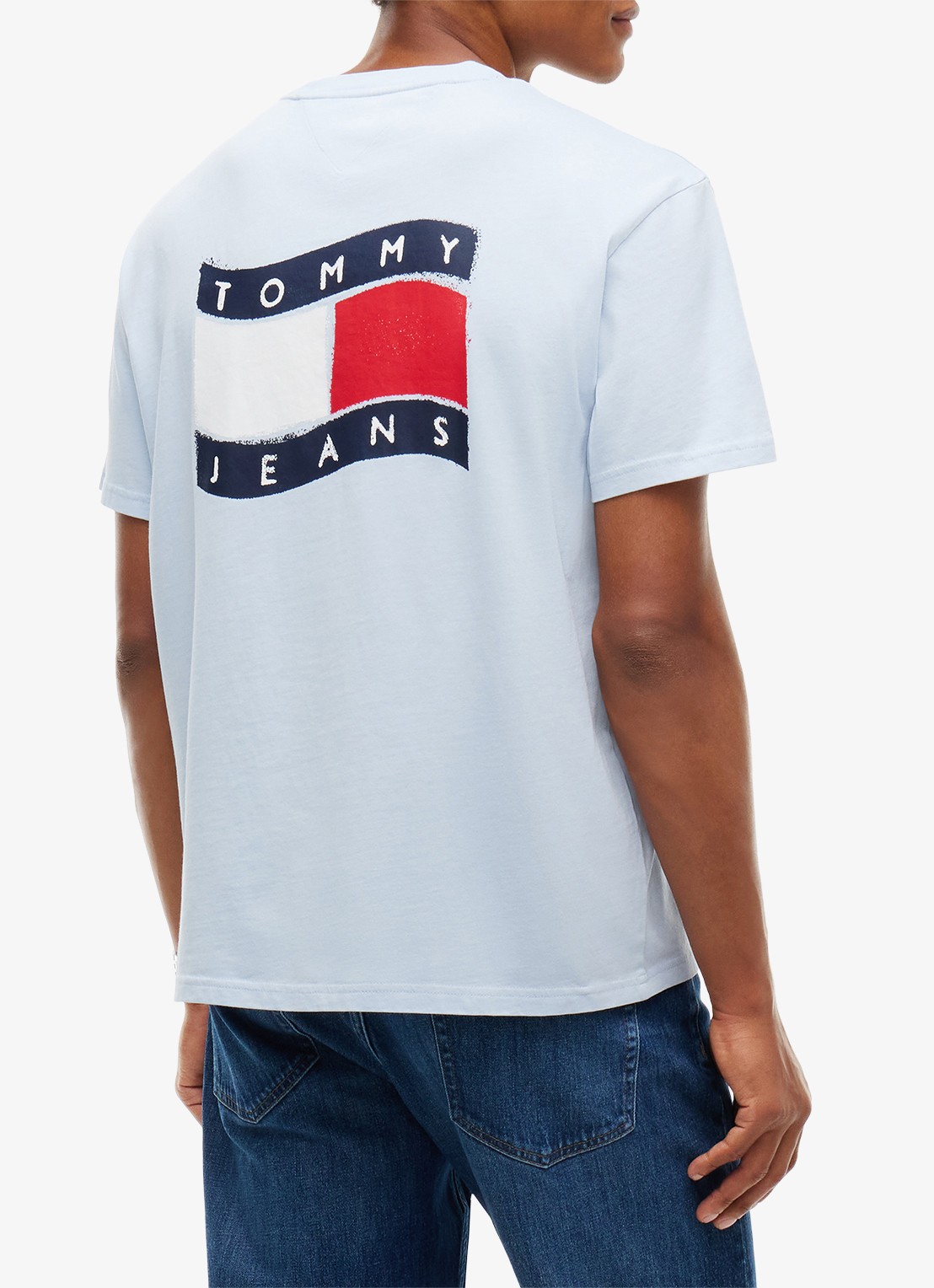 Tommy Hilfiger T-shirt met logo - achterkant 3 lichtblauw