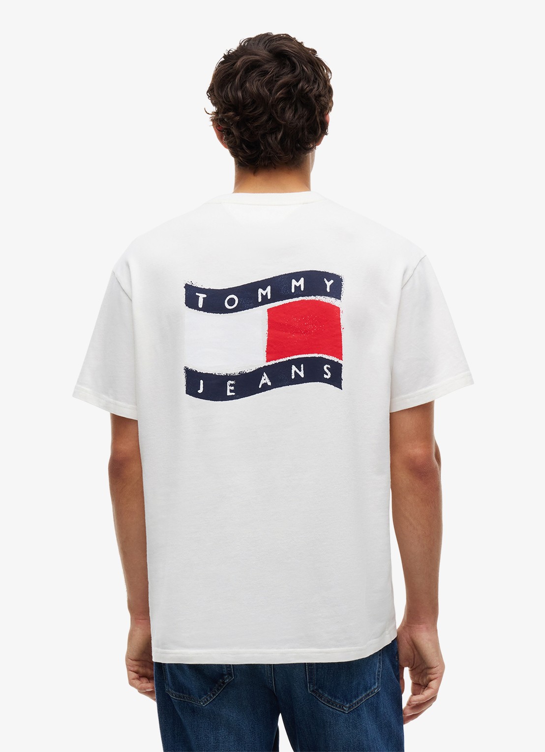 Tommy Hilfiger T-shirt met logo - achterkant 5 wit
