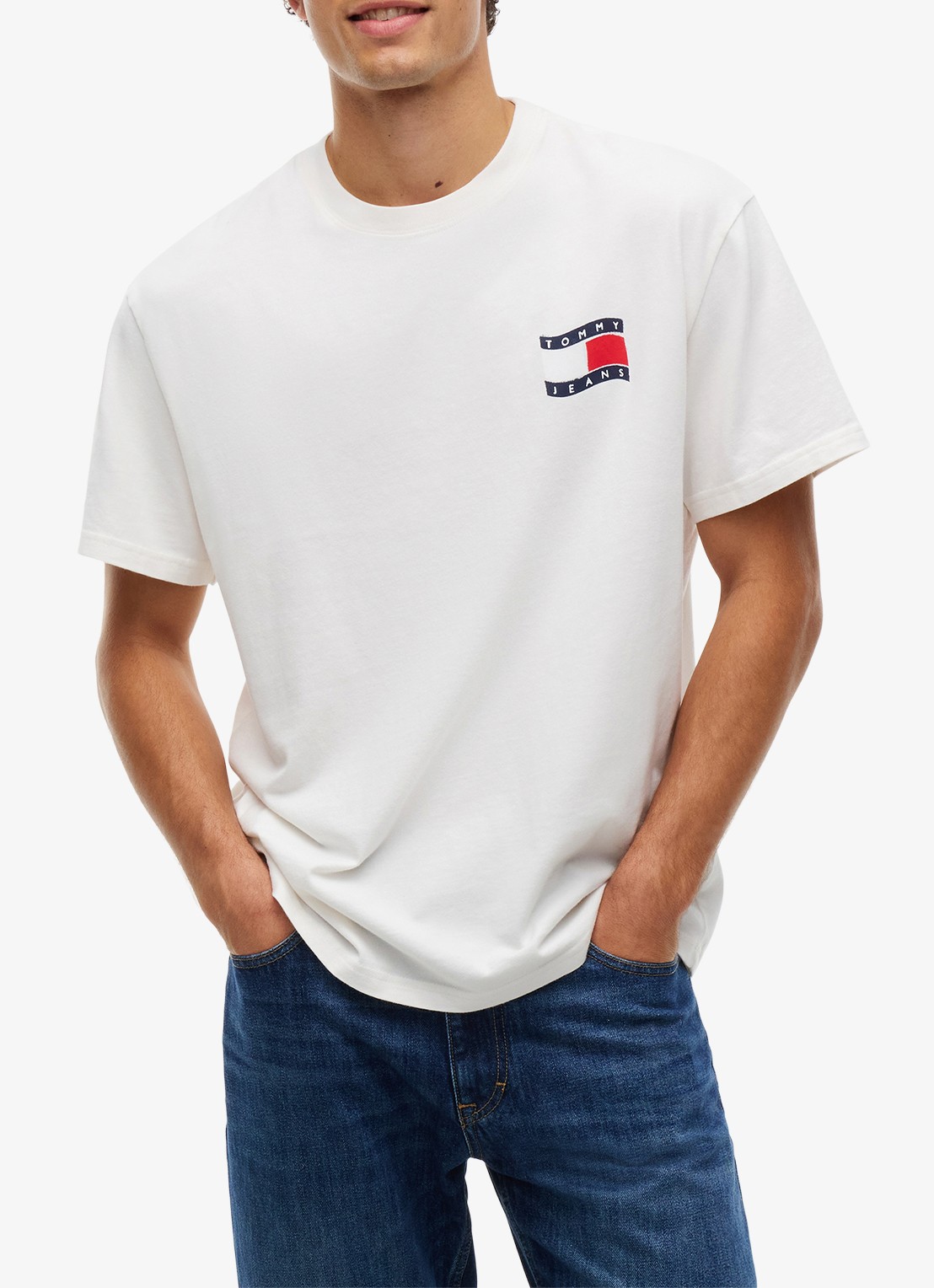 Tommy Hilfiger T-shirt met logo - detail 3 wit