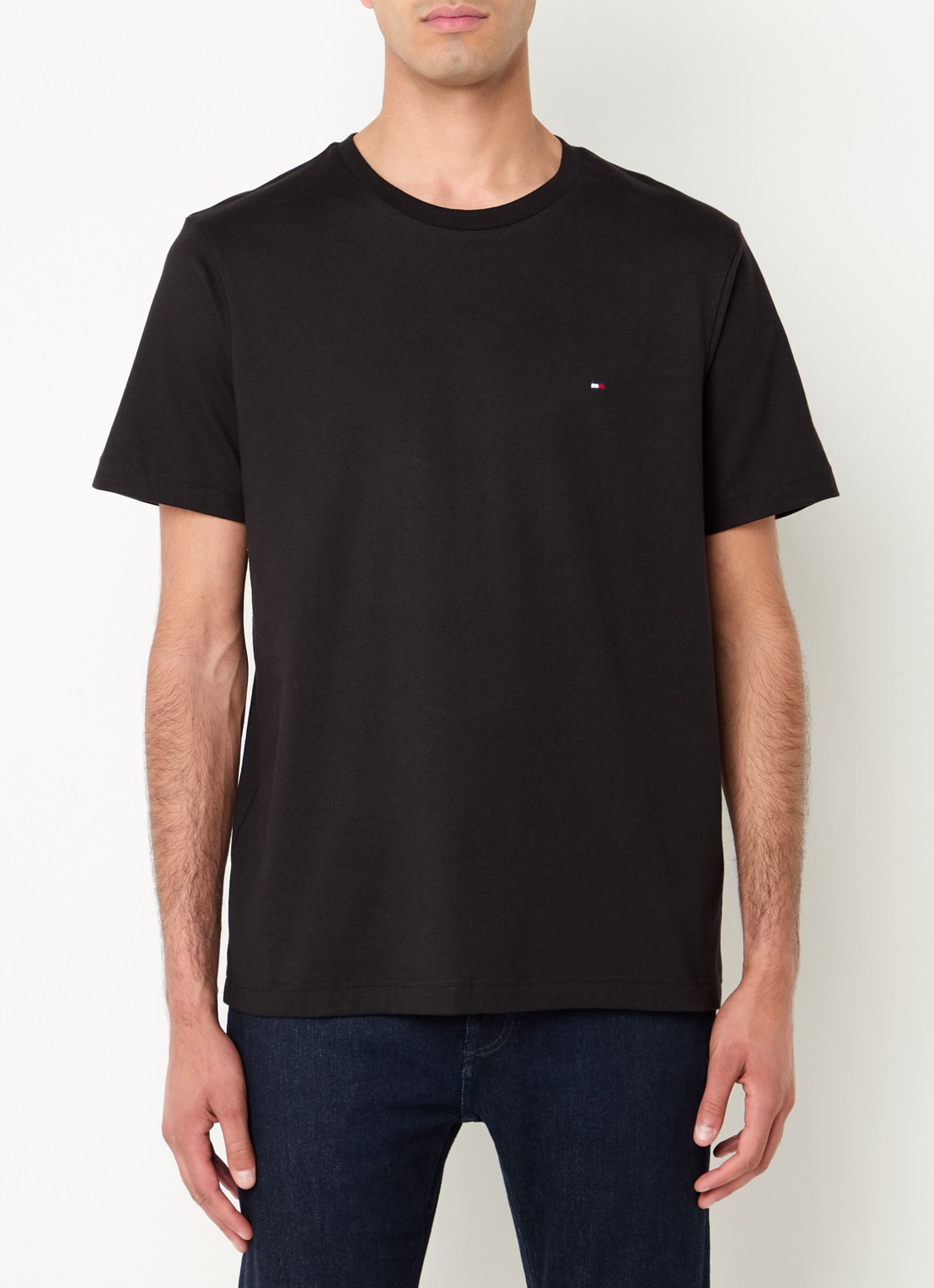 Tommy Hilfiger T-shirt met logo - detail zwart