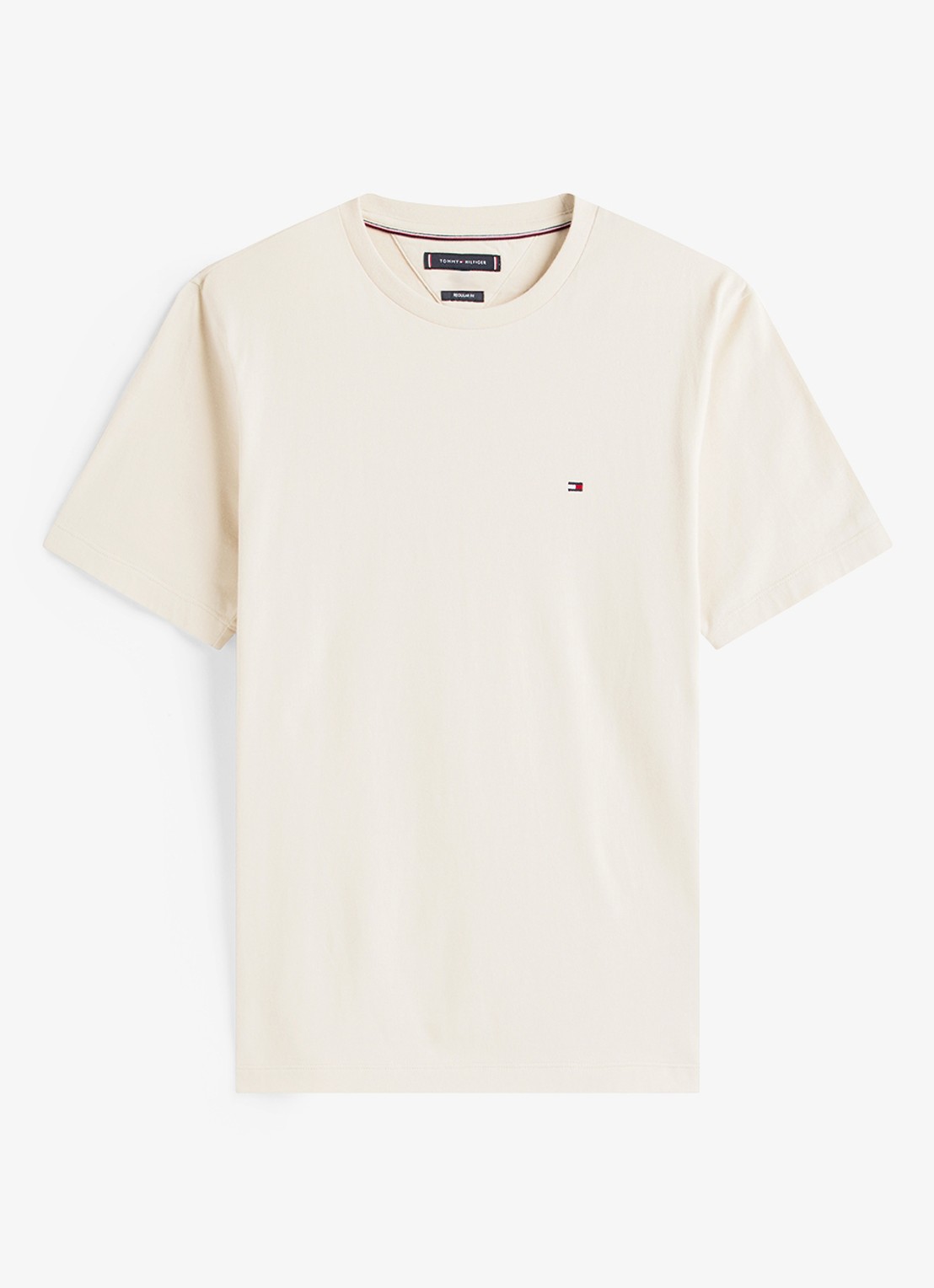 Tommy Hilfiger T-shirt met logo - voorkant 2 beige