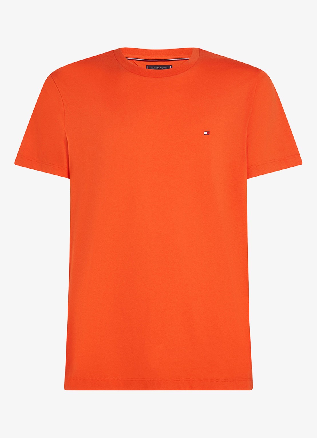 Tommy Hilfiger T-shirt met logo - voorkant oranje
