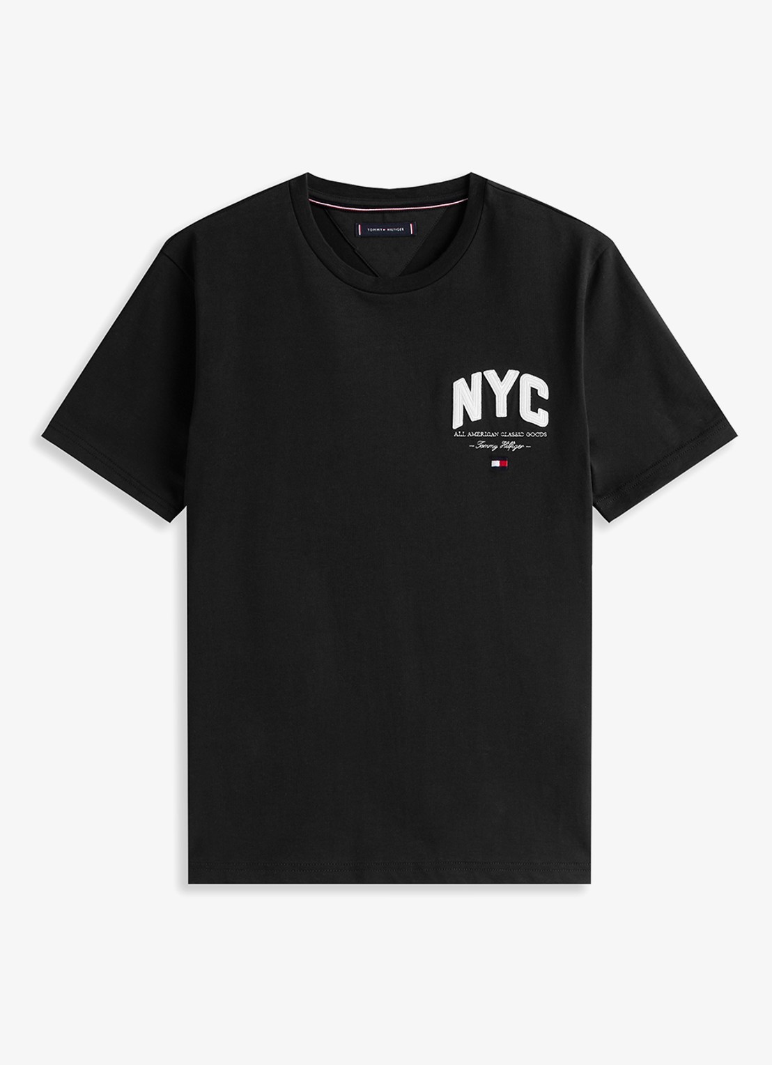 Tommy Hilfiger T-shirt met logo - voorkant 2 zwart