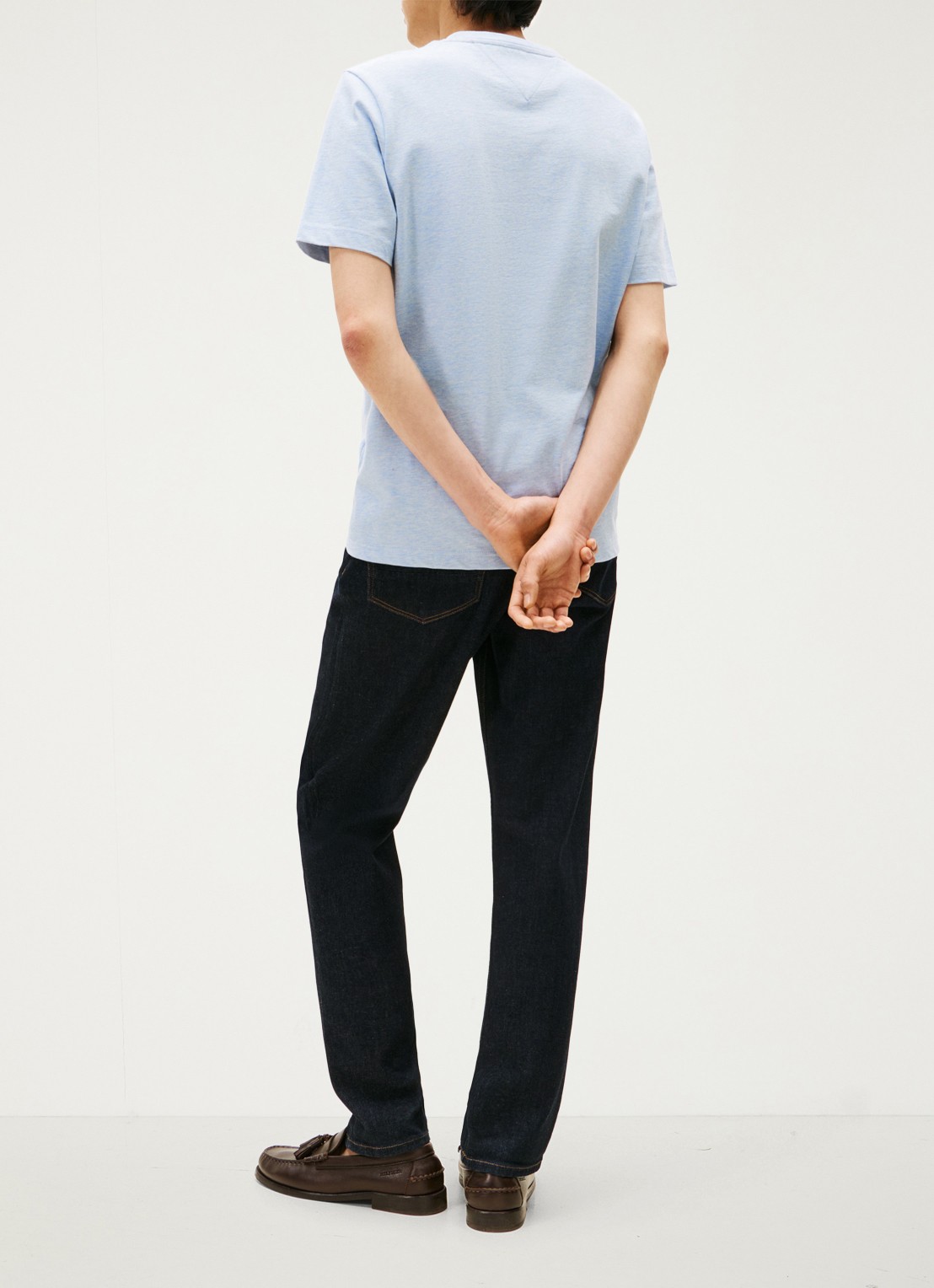 Tommy Hilfiger T-shirt met logo - achterkant 2 lichtblauw