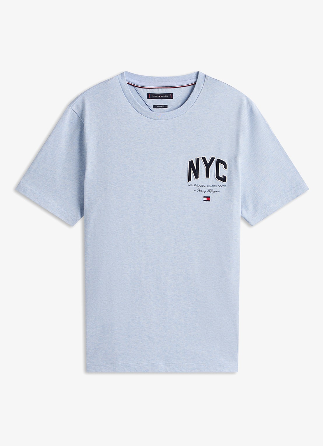 Tommy Hilfiger T-shirt met logo - voorkant 3 lichtblauw