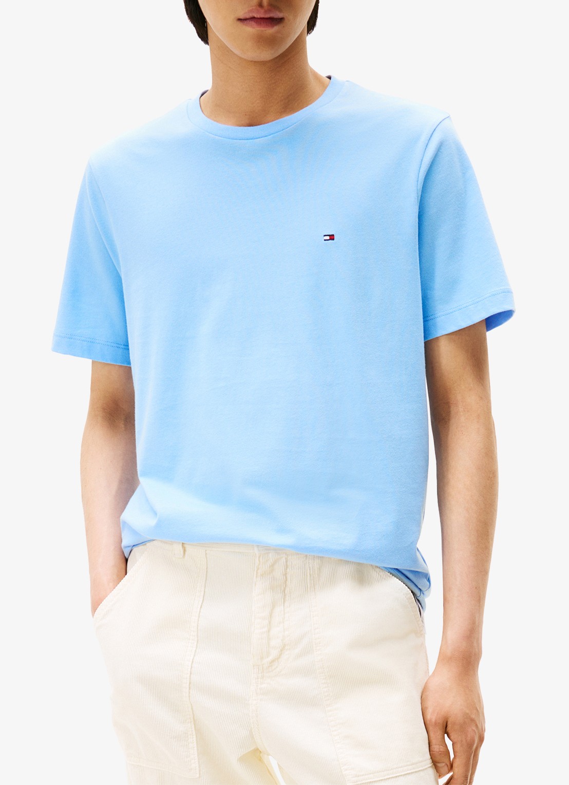 Tommy Hilfiger T-shirt met logo - detail 4 blauw