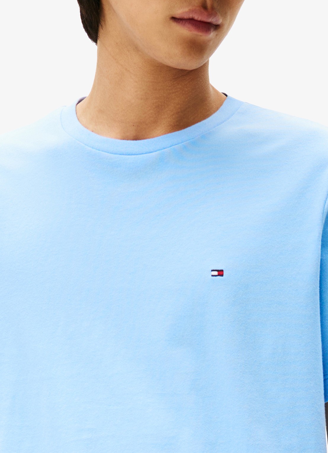 Tommy Hilfiger T-shirt met logo - detail 5 blauw
