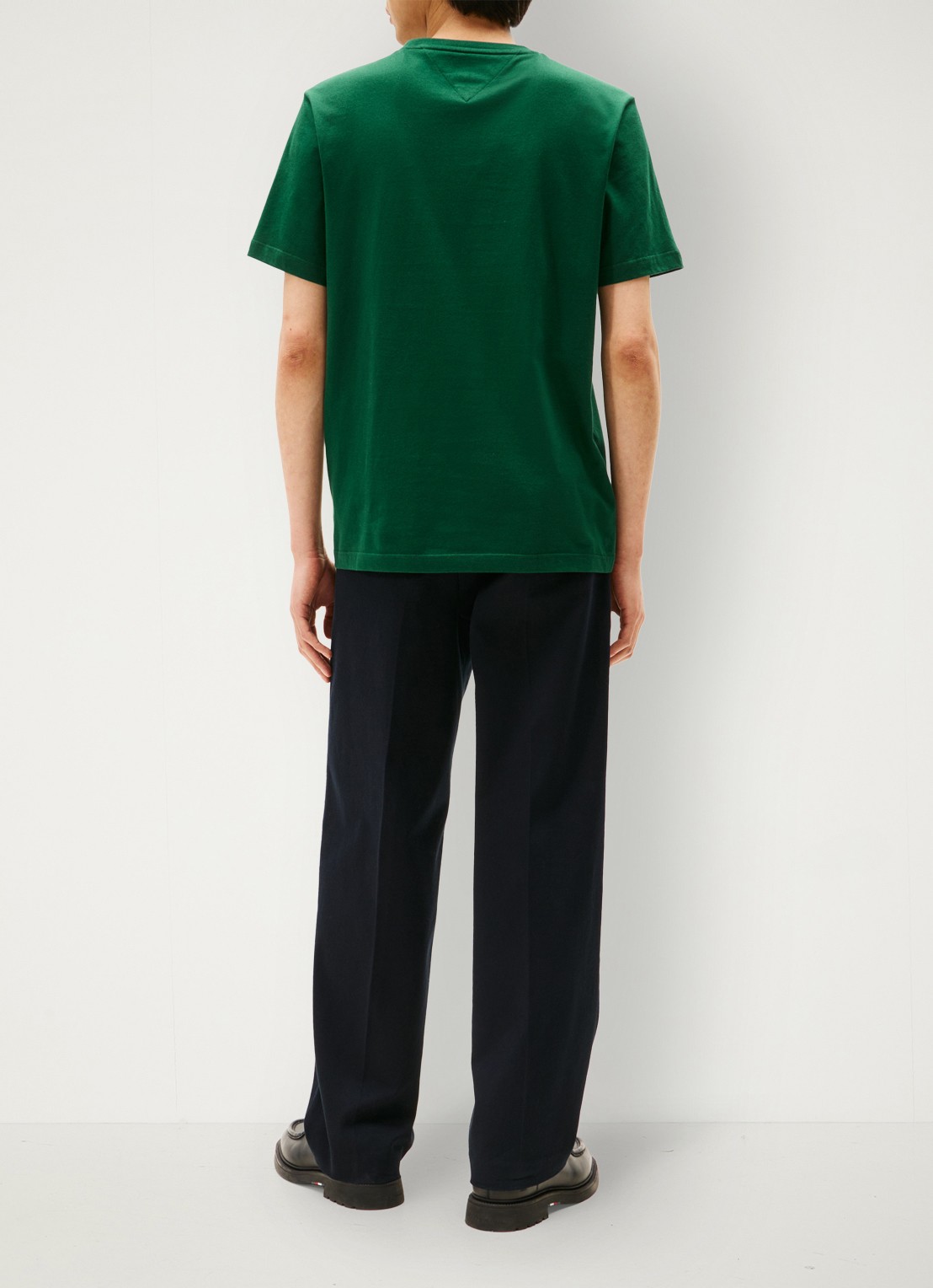 Tommy Hilfiger T-shirt met logo - achterkant donkergroen
