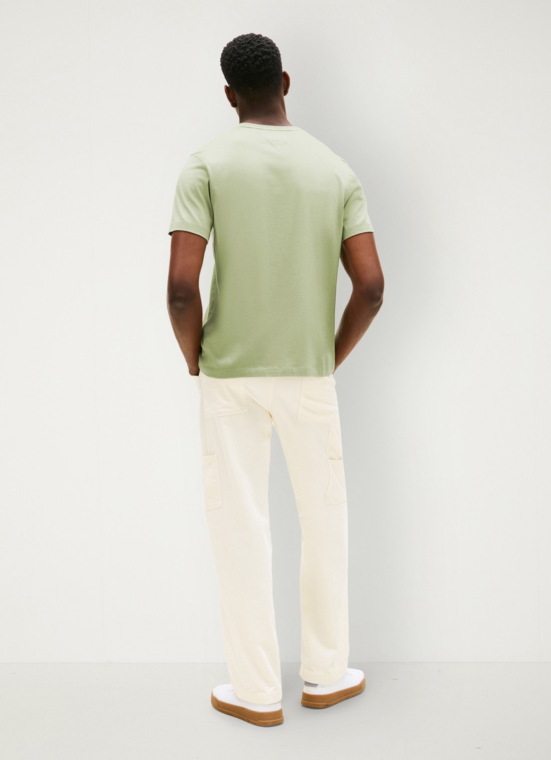 Tommy Hilfiger T-shirt met logo - achterkant 3 lindegroen
