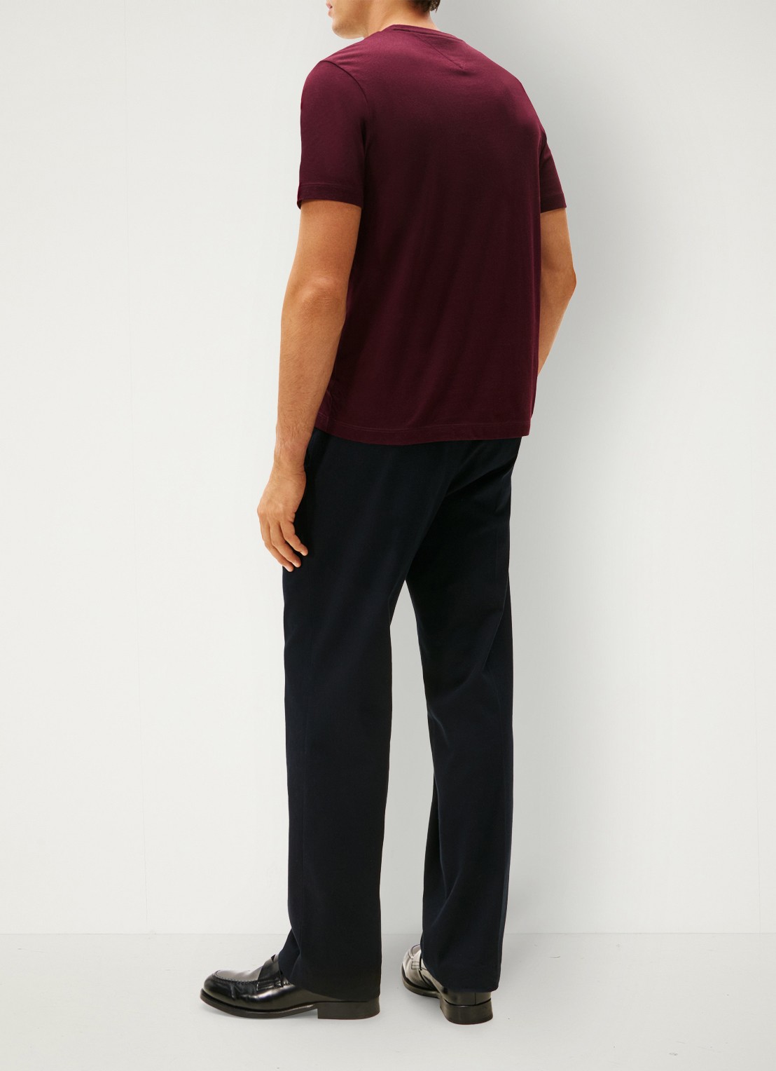 Tommy Hilfiger T-shirt met logo - achterkant 5 bordeauxrood
