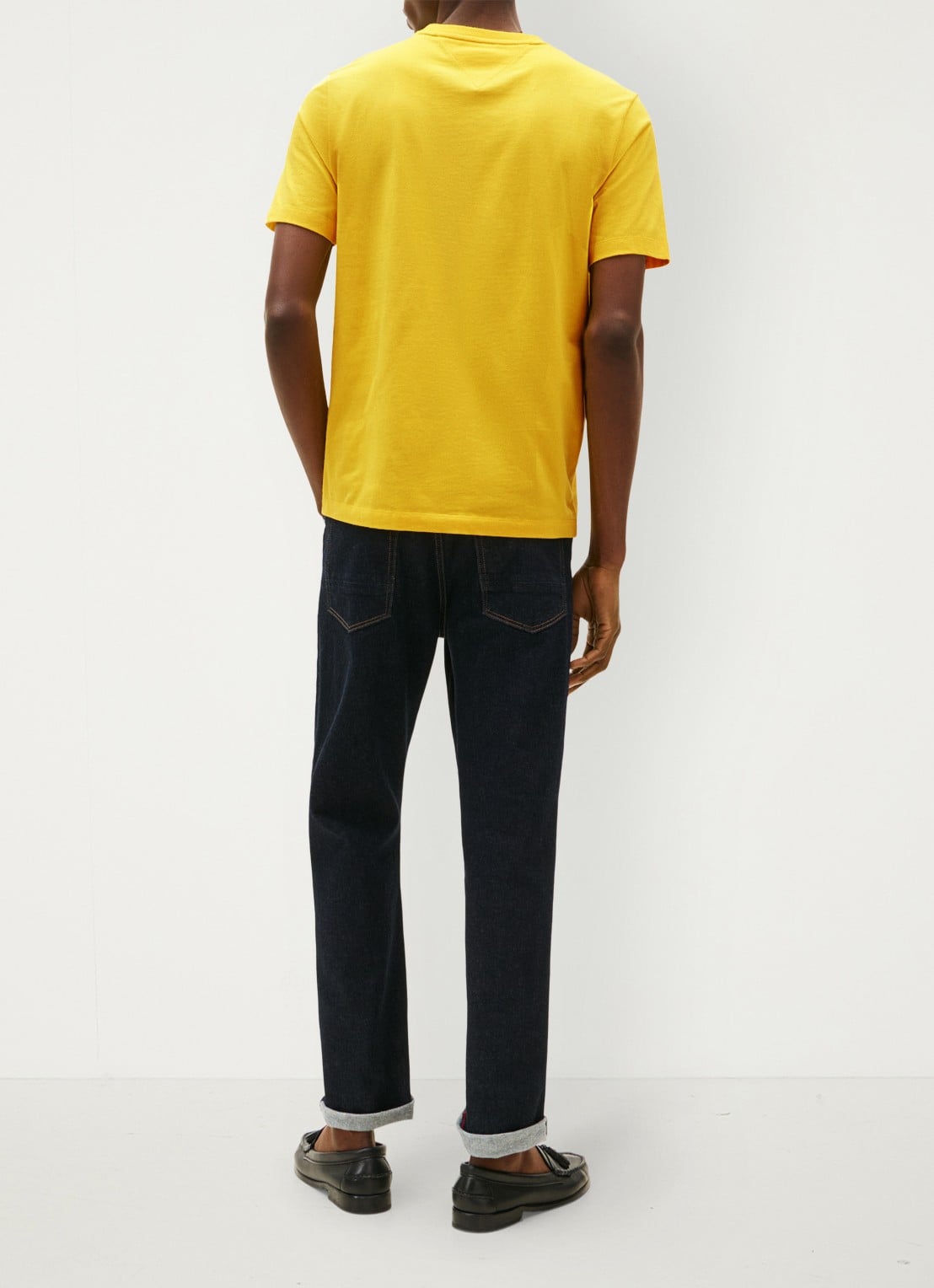 Tommy Hilfiger T-shirt met logo - achterkant 3 geel