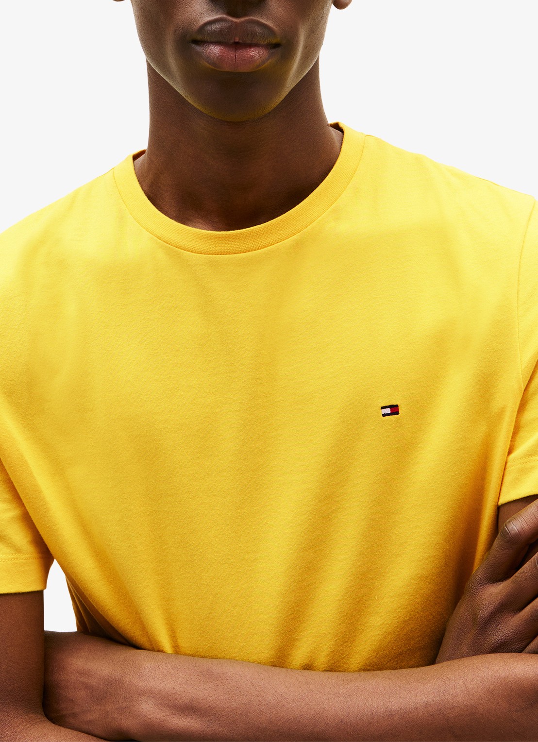 Tommy Hilfiger T-shirt met logo - detail 5 geel