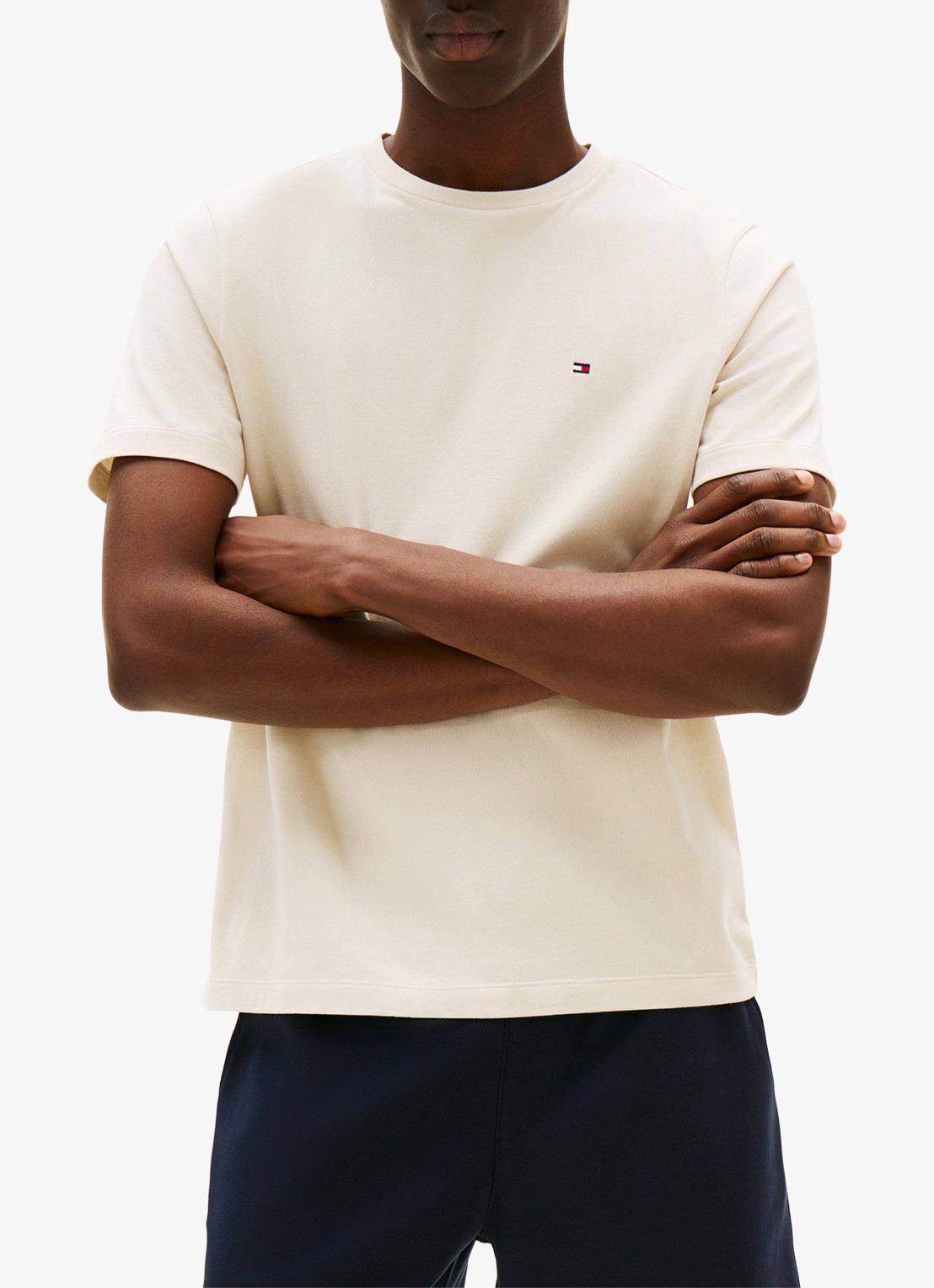 Tommy Hilfiger T-shirt met logo - detail 4 newsprint-acg / grijs
