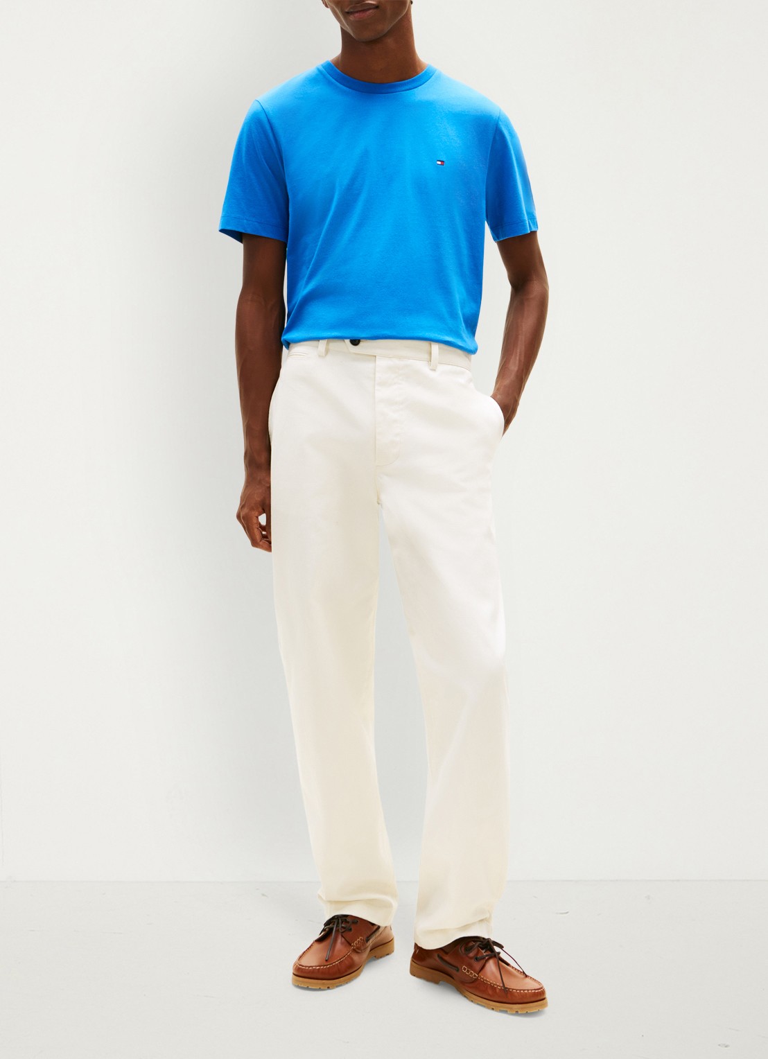 Tommy Hilfiger T-shirt met logo - voorkant 3 blue orbit