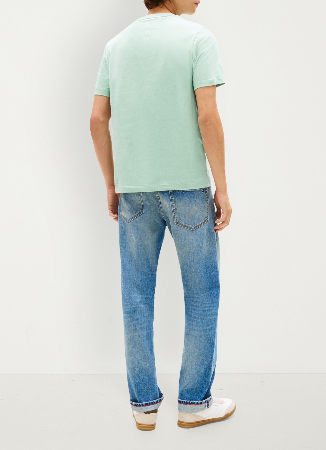 Tommy Hilfiger T-shirt met logo - achterkant 5 crushed mint