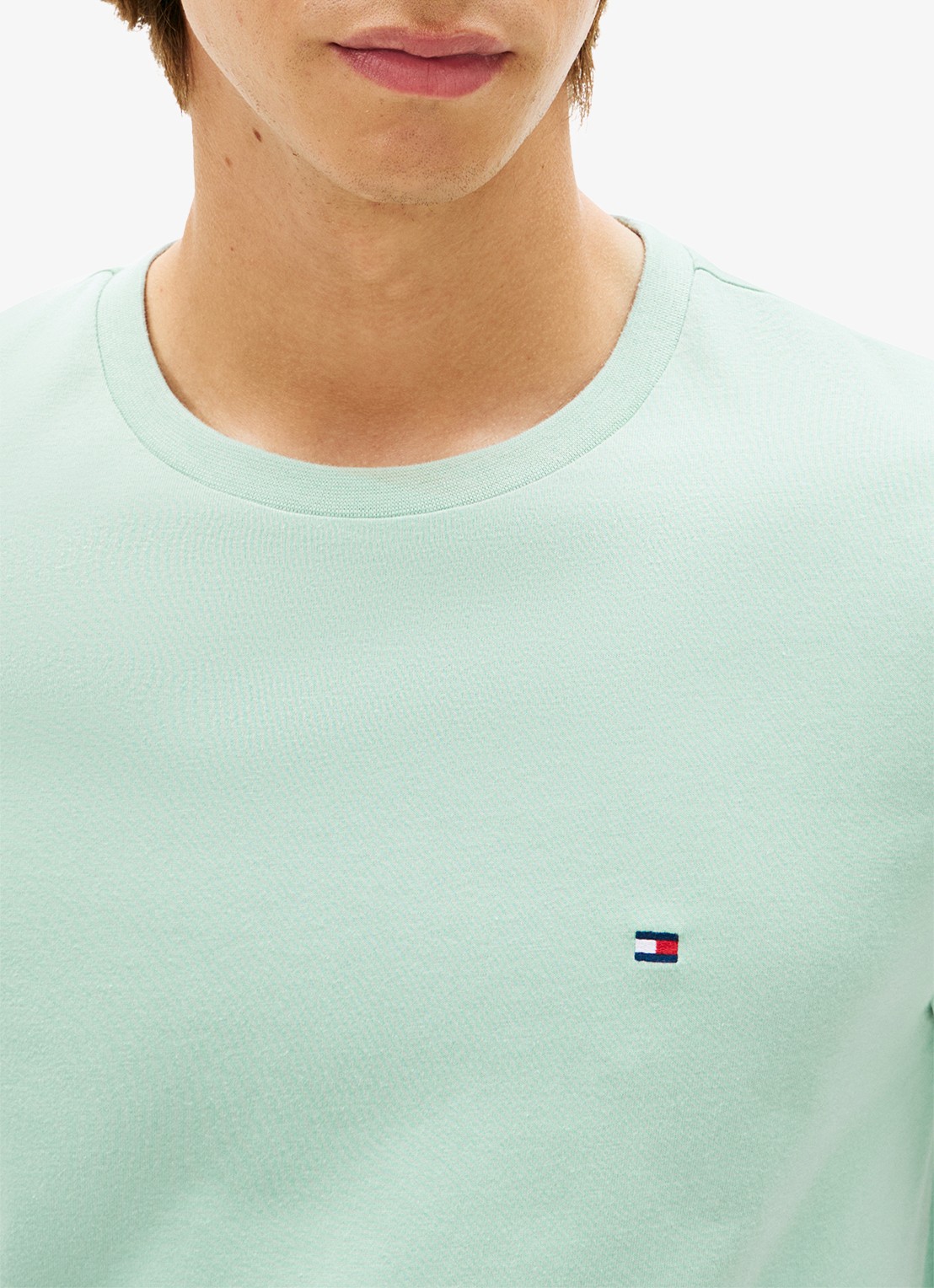 Tommy Hilfiger T-shirt met logo - detail 2 crushed mint
