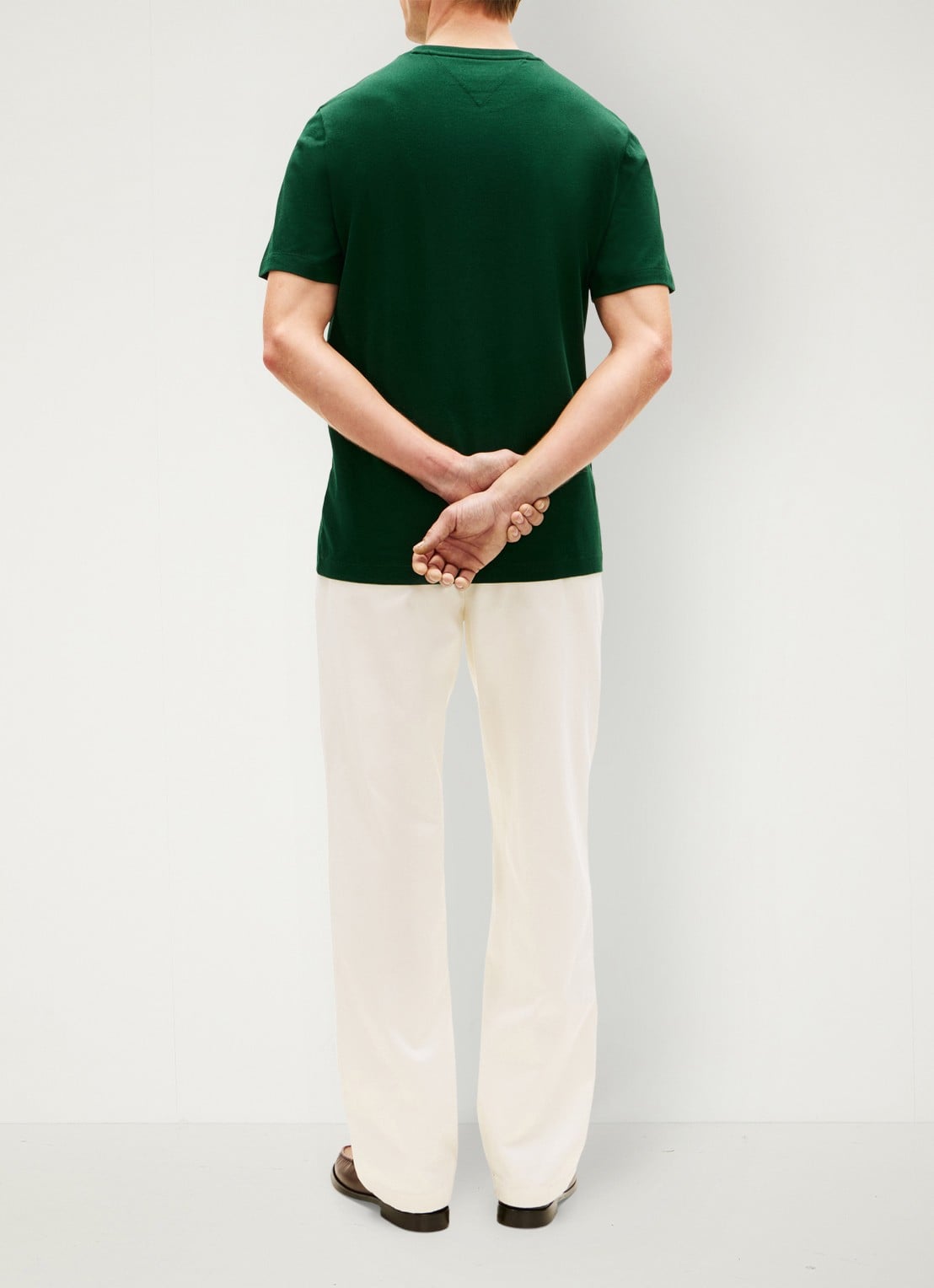 Tommy Hilfiger T-shirt met logo - achterkant nocturnal green