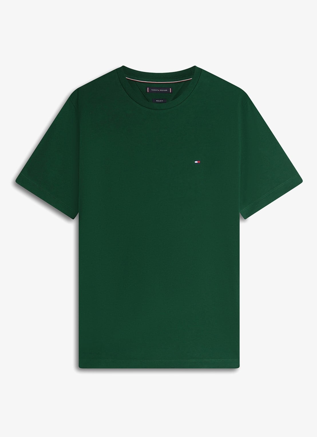 Tommy Hilfiger T-shirt met logo - voorkant 4 nocturnal green