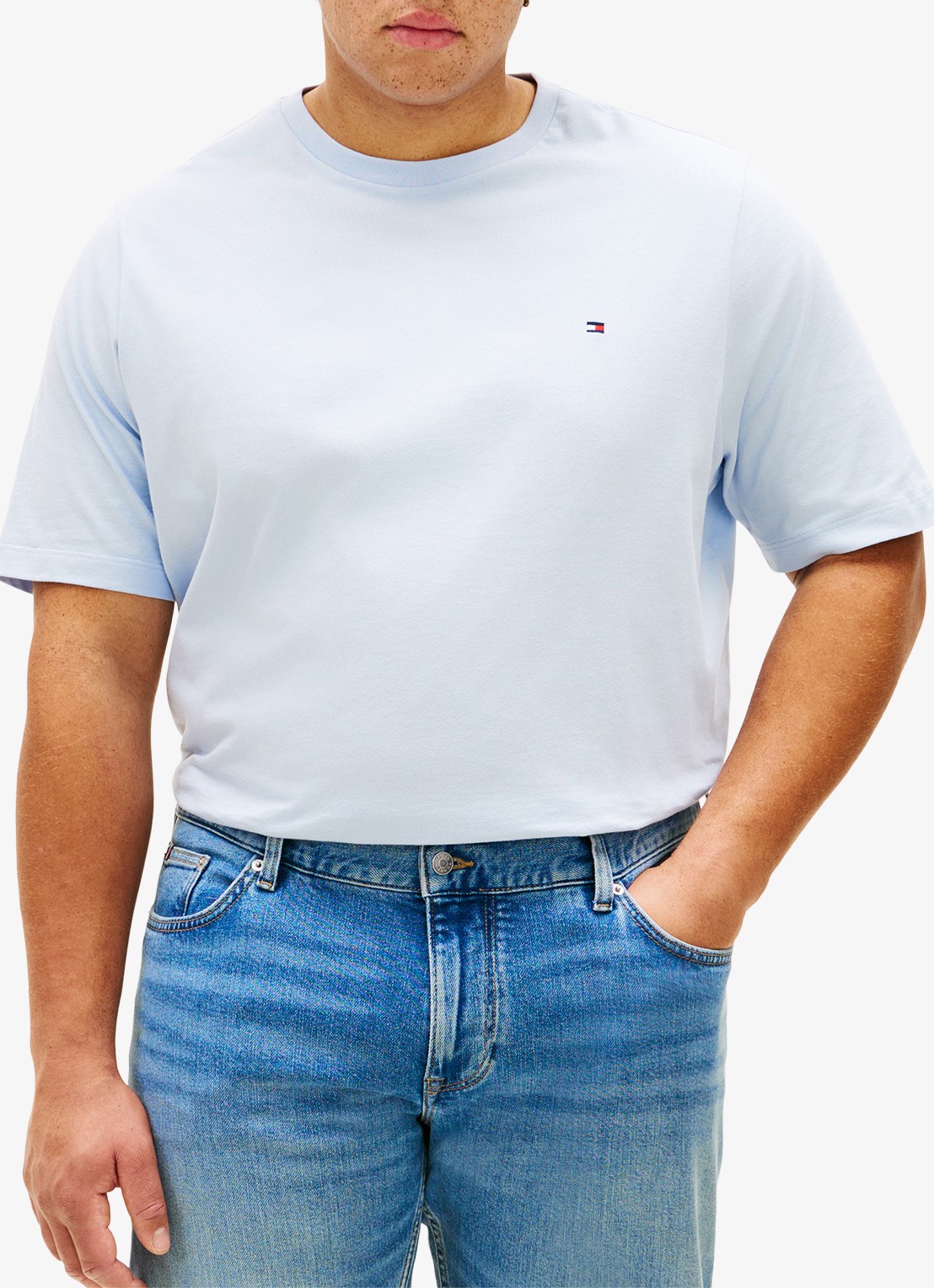 Tommy Hilfiger T-shirt met logo - detail 2 donkerblauw