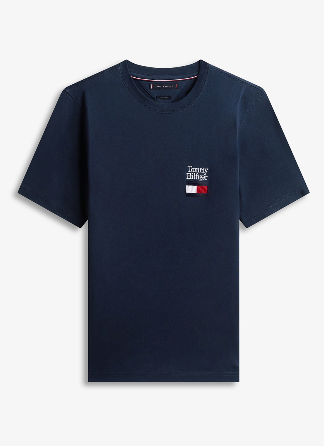 Tommy Hilfiger T-shirt met logo - voorkant donkerblauw