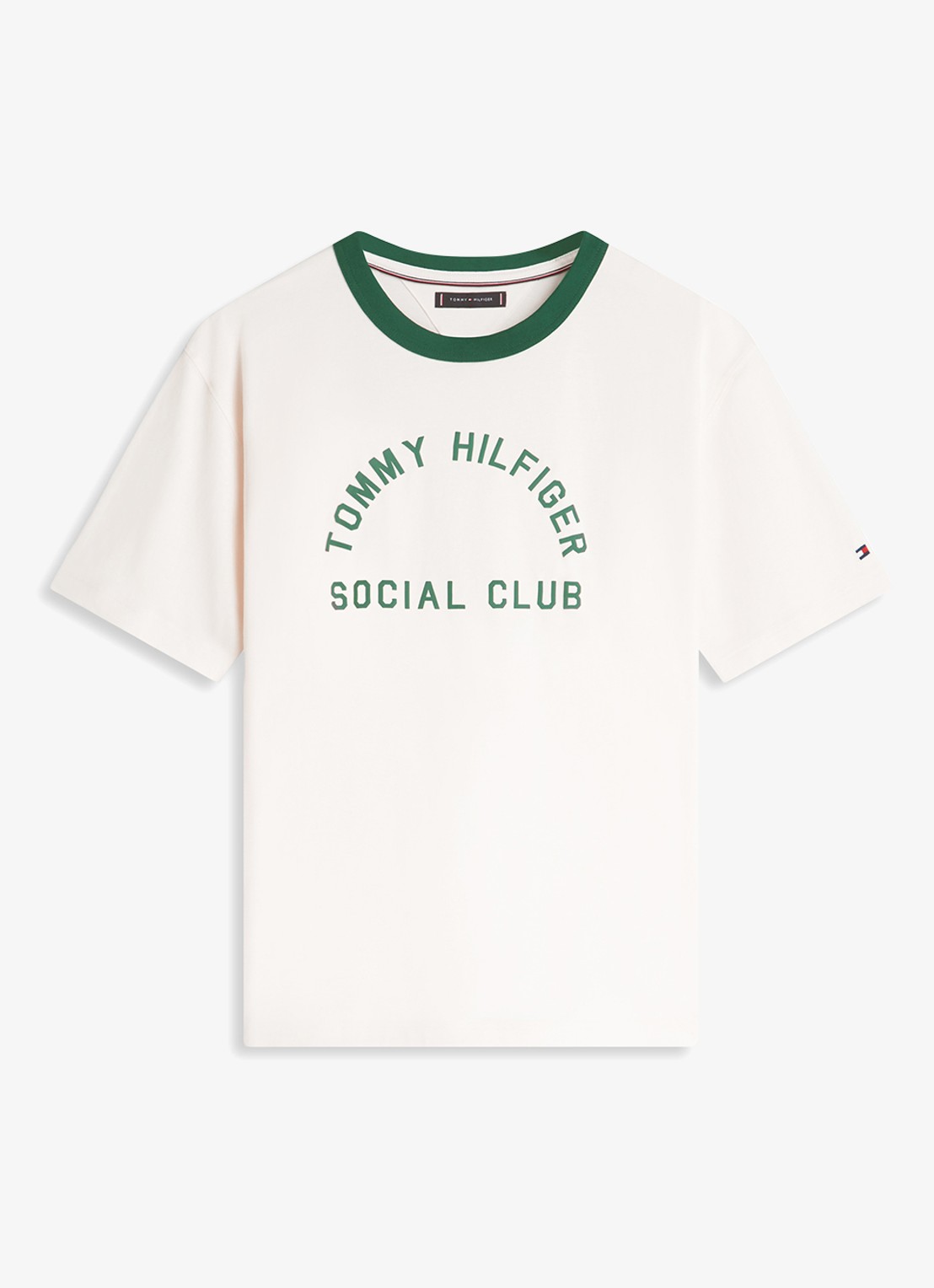 Tommy Hilfiger T-shirt met logo - voorkant 4 beige