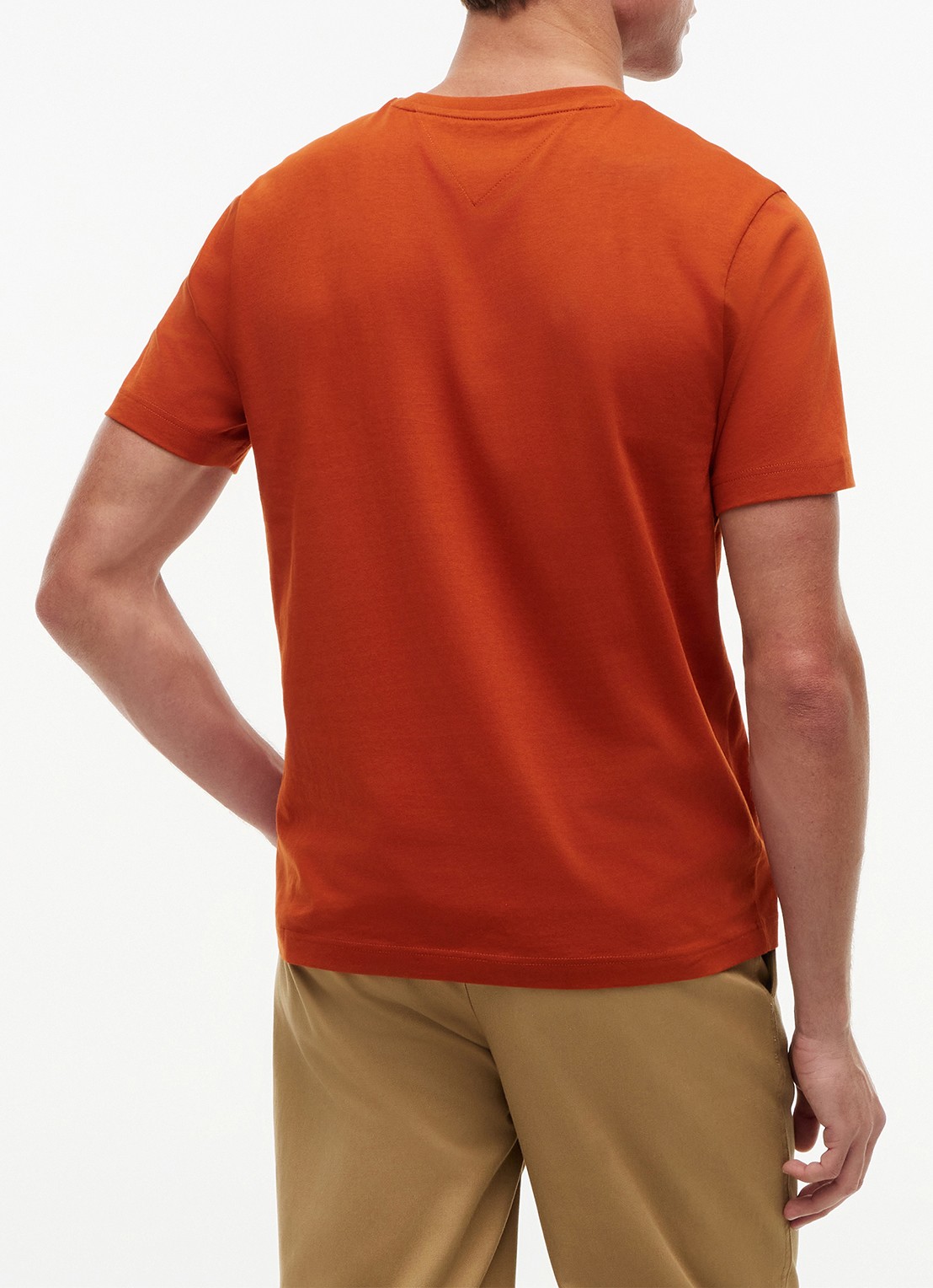 Tommy Hilfiger T-shirt met logo - achterkant oranje