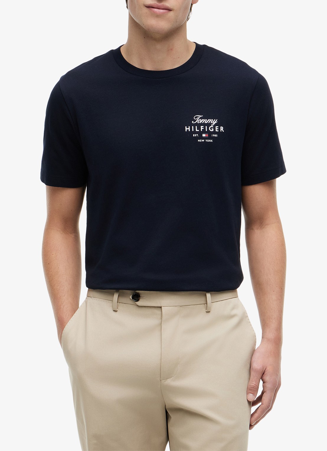 Tommy Hilfiger T-shirt met logo - detail 3 blauw