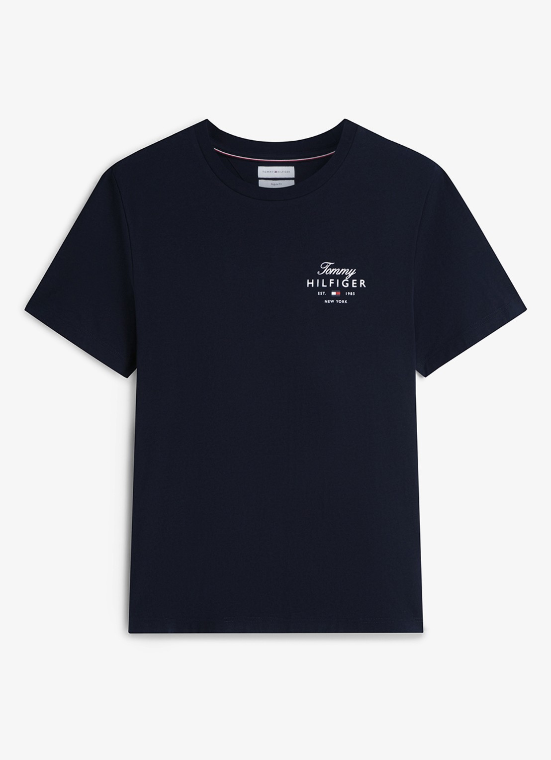 Tommy Hilfiger T-shirt met logo - voorkant blauw