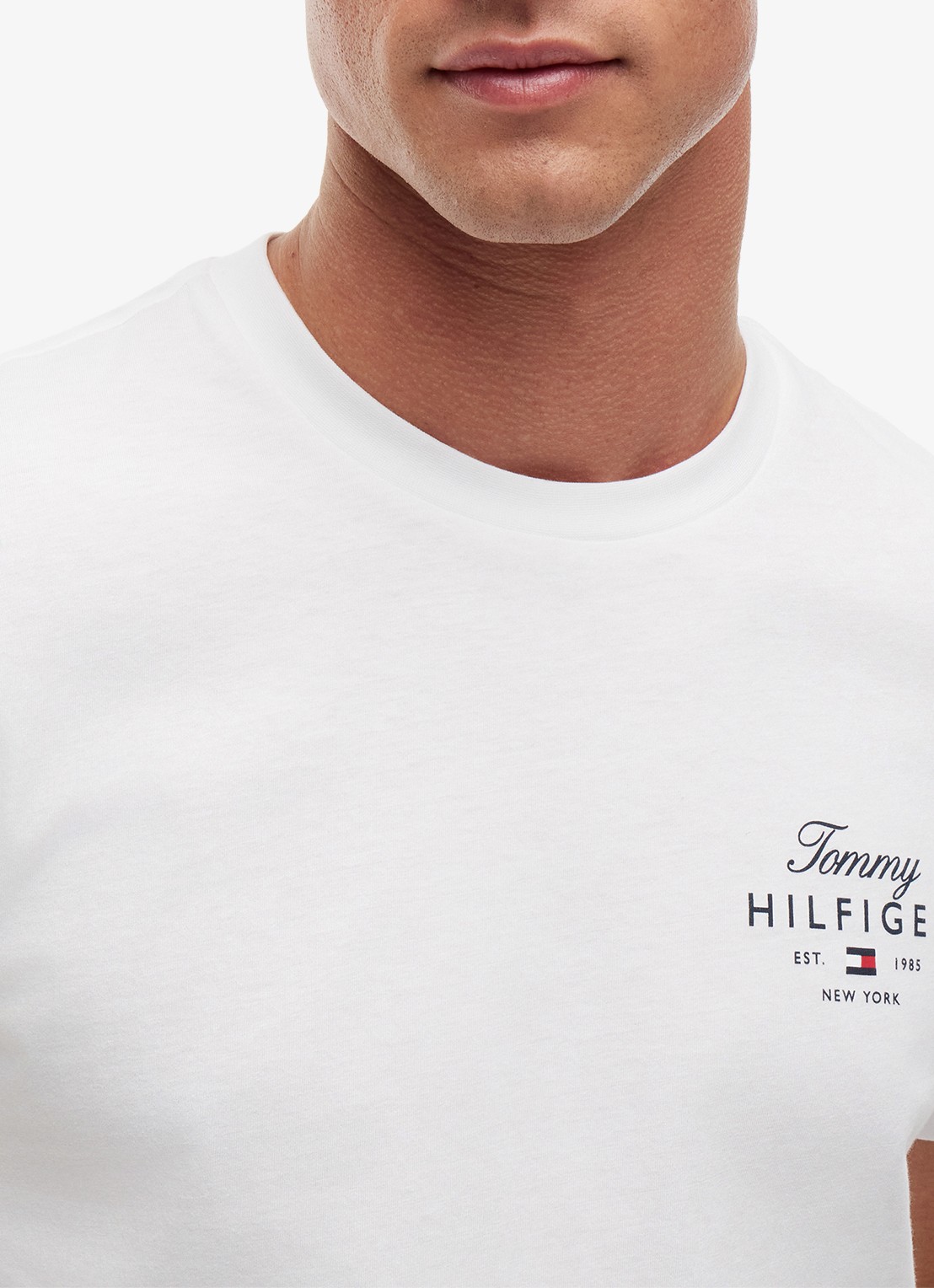 Tommy Hilfiger T-shirt met logo - detail 5 wit