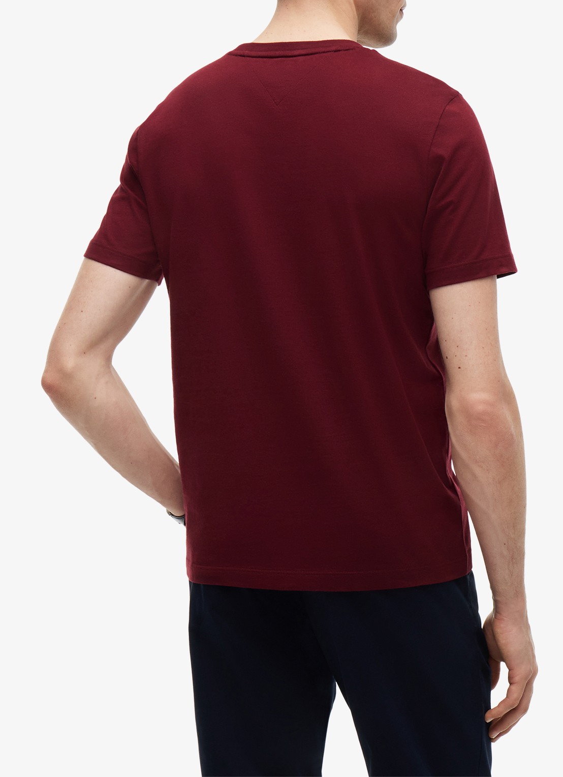 Tommy Hilfiger T-shirt met logo - achterkant burgundy-vlp / rood