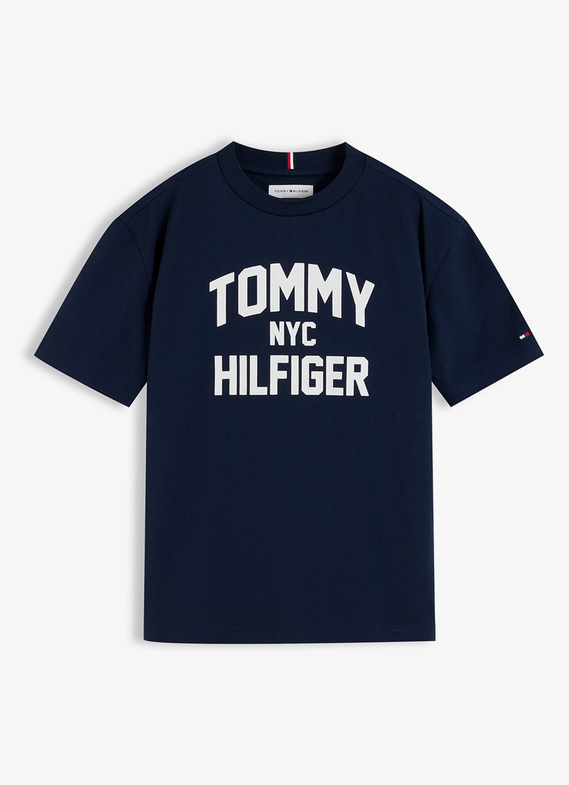 Tommy Hilfiger T-shirt met logo  - voorkant 4 donkerblauw