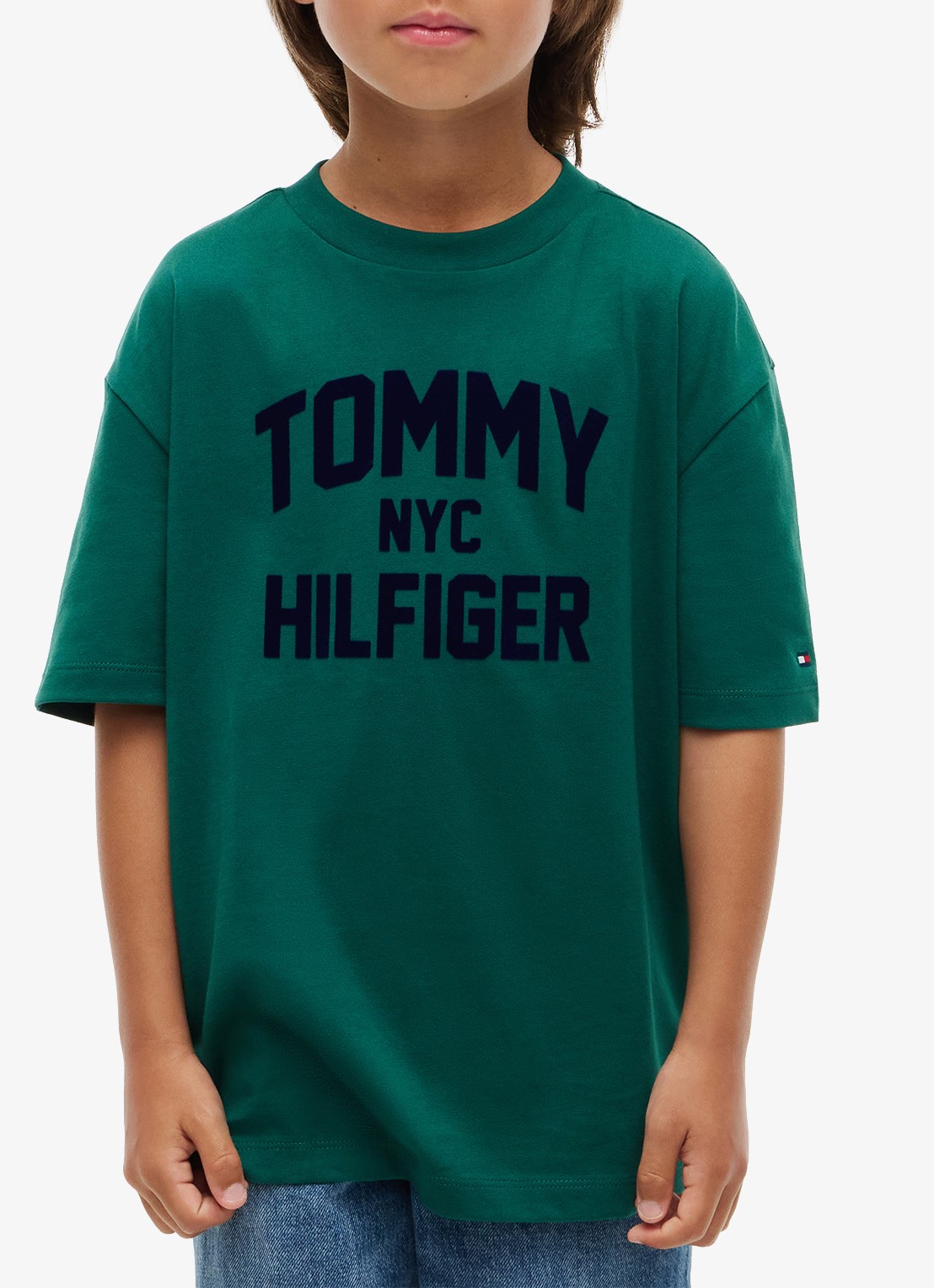 Tommy Hilfiger T-shirt met logo  - detail 4 groen