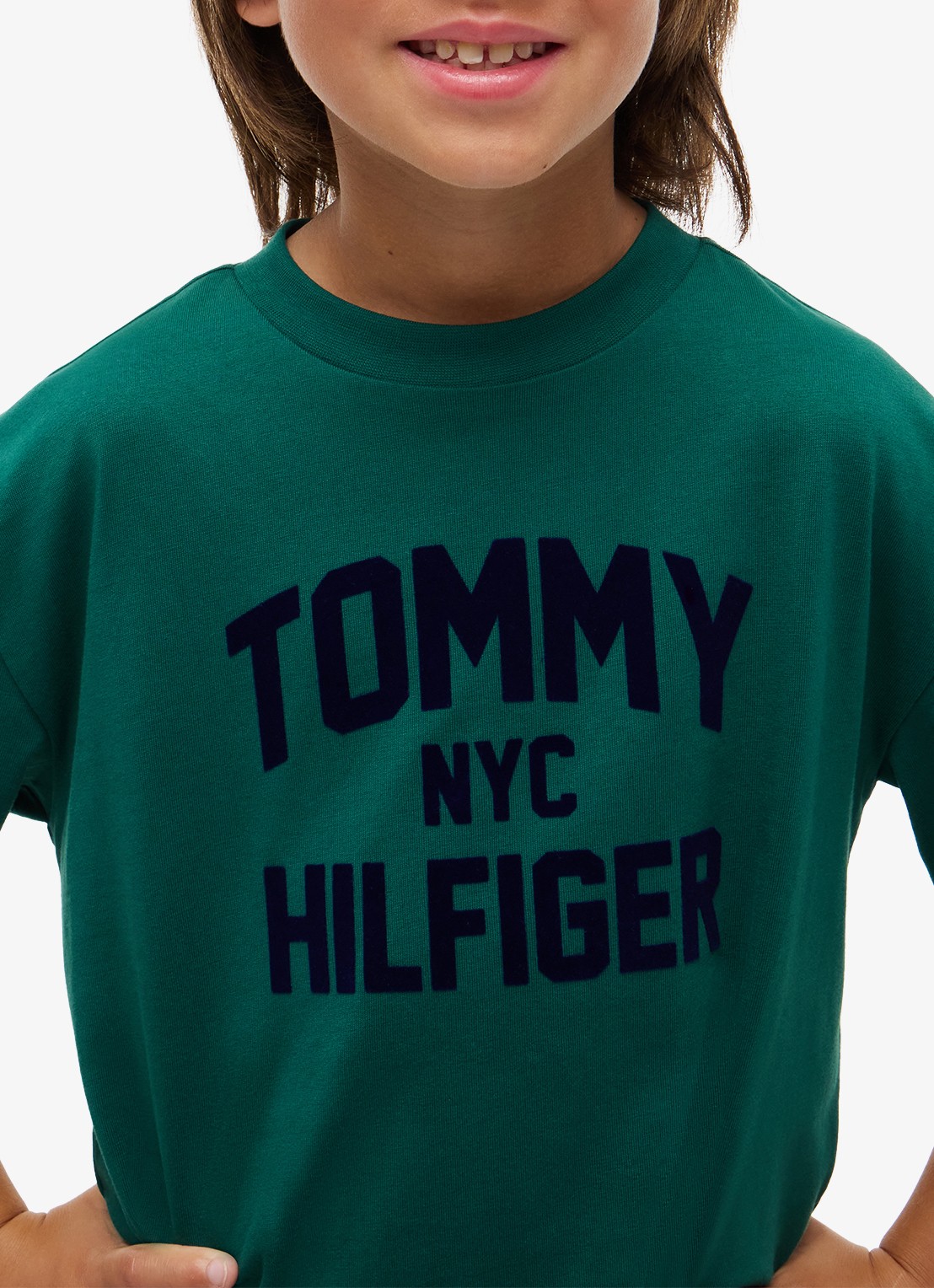 Tommy Hilfiger T-shirt met logo  - detail 5 groen