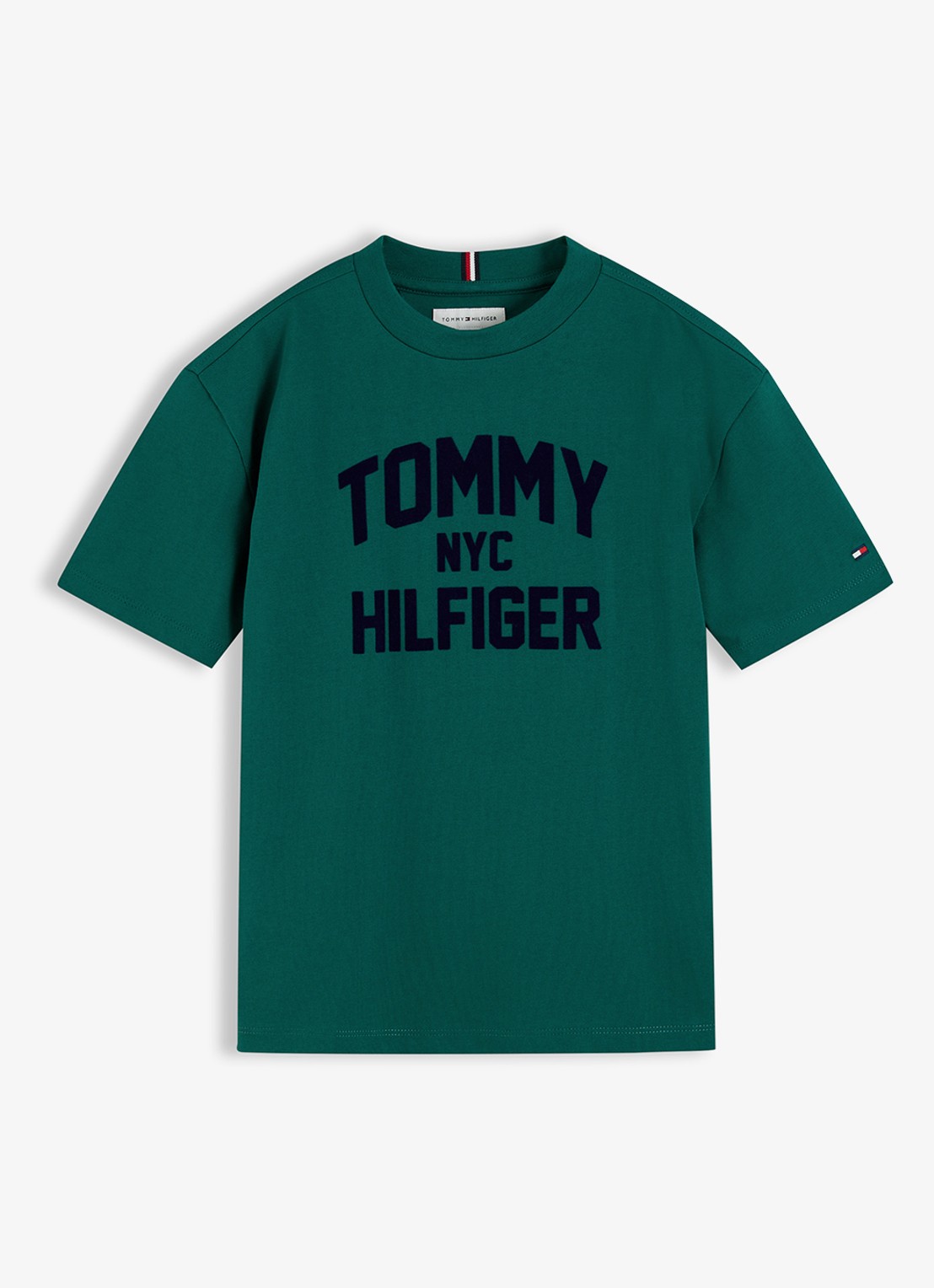 Tommy Hilfiger T-shirt met logo  - voorkant 2 groen